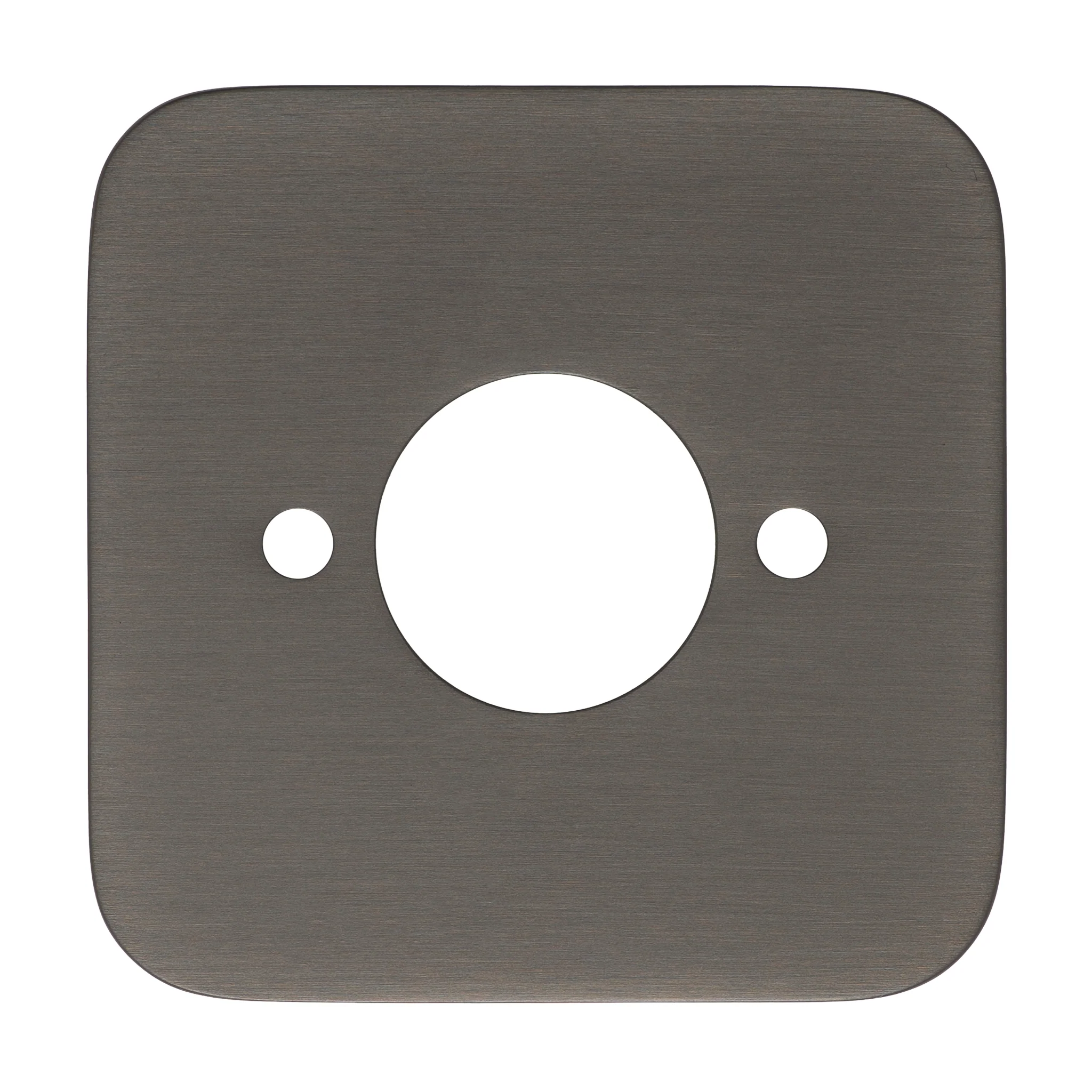 Soft Square 60mm Plate for Kiki/Jena Wall Spout, PVD Brushed Gunmetal - Image 2