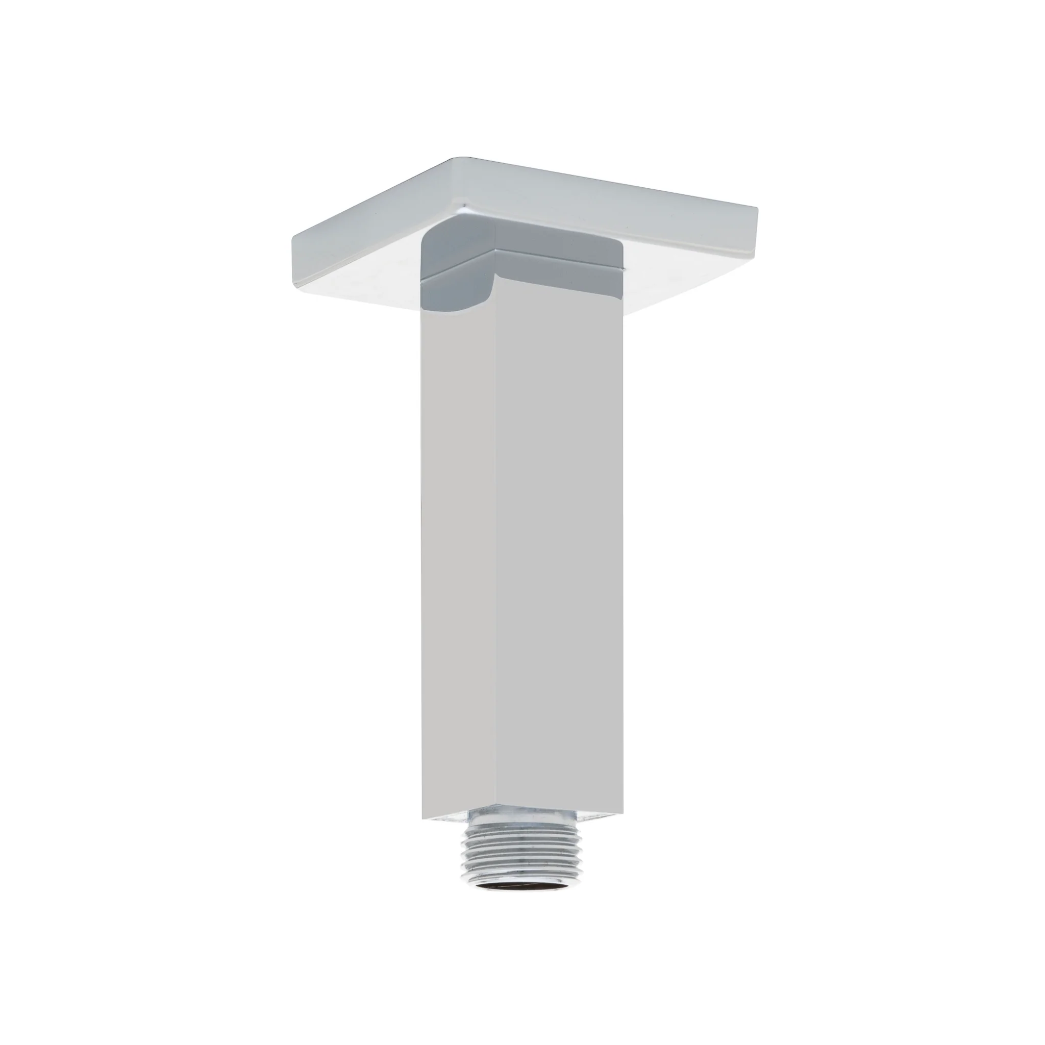 Square 100mm Shower Ceiling Dropper Arm, Polished Chrome - Image 2