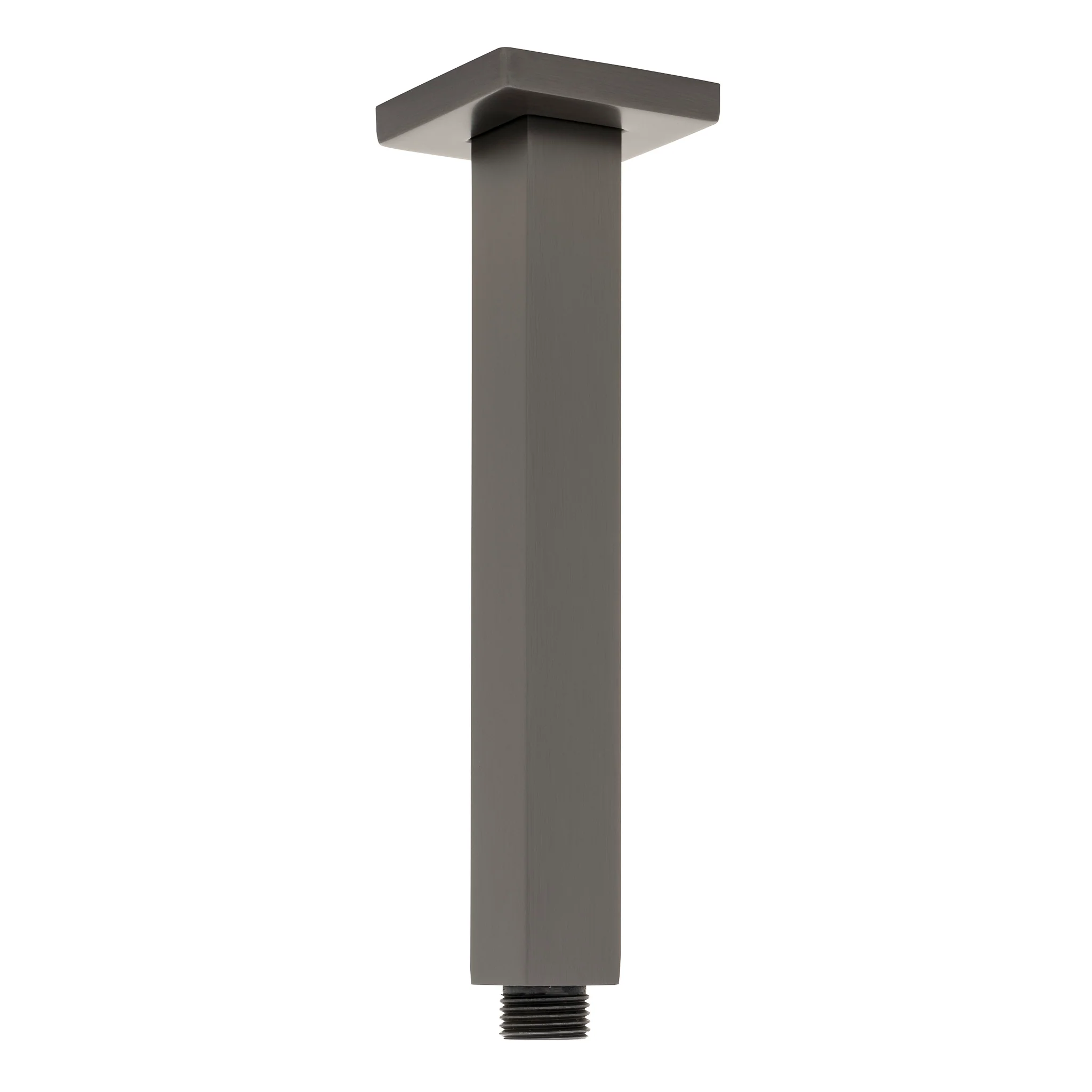 Square 200mm Shower Ceiling Dropper Arm, Brushed Gunmetal - Image 2