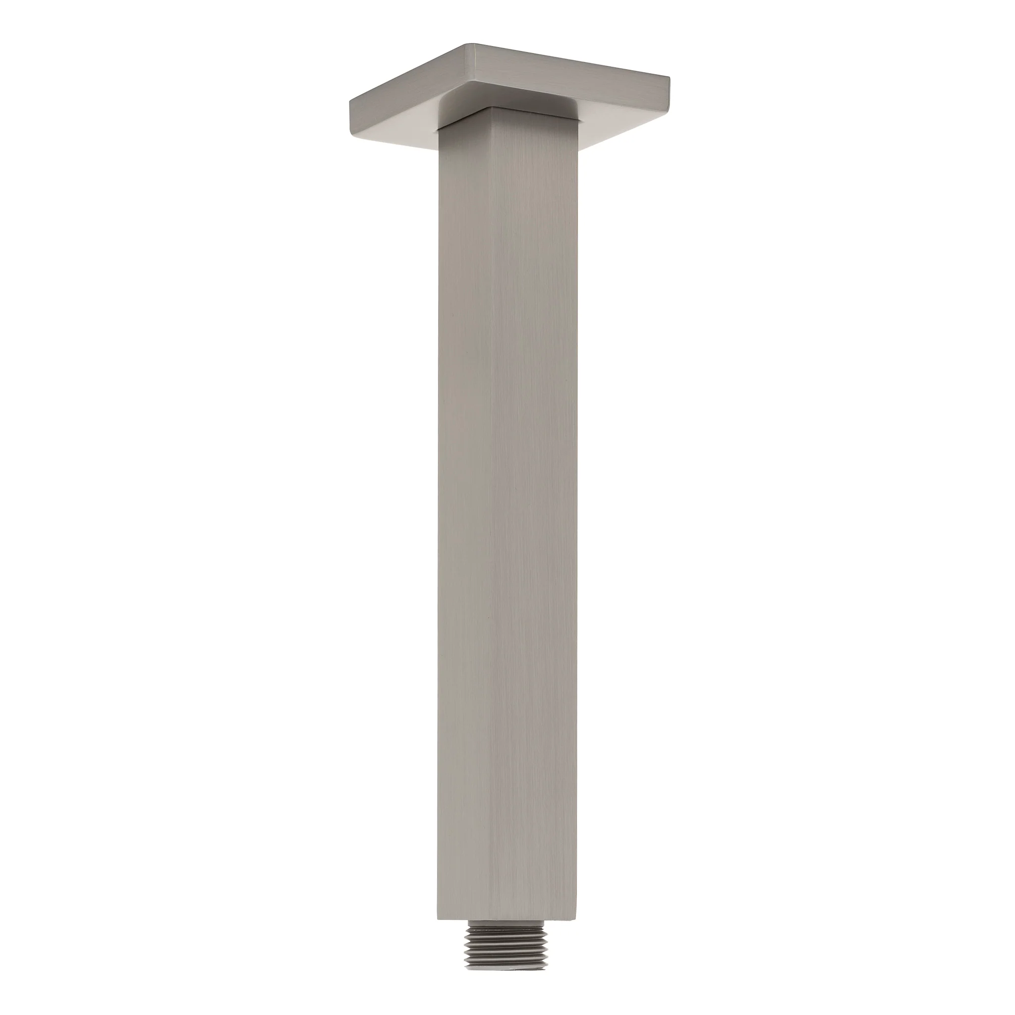 Square 200mm Shower Ceiling Dropper Arm, Brushed Nickel - Image 2