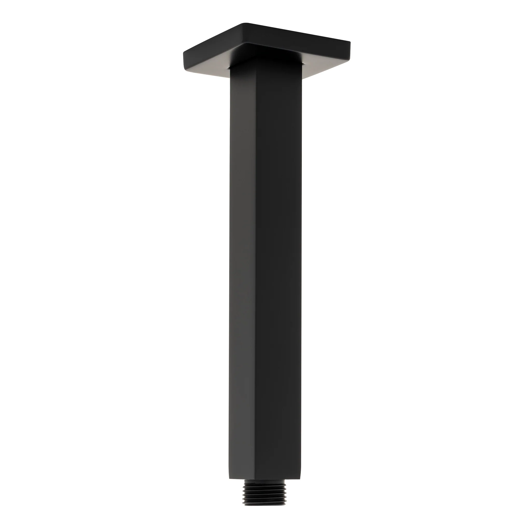 Square 200mm Shower Ceiling Dropper Arm, Matte Black - Image 2