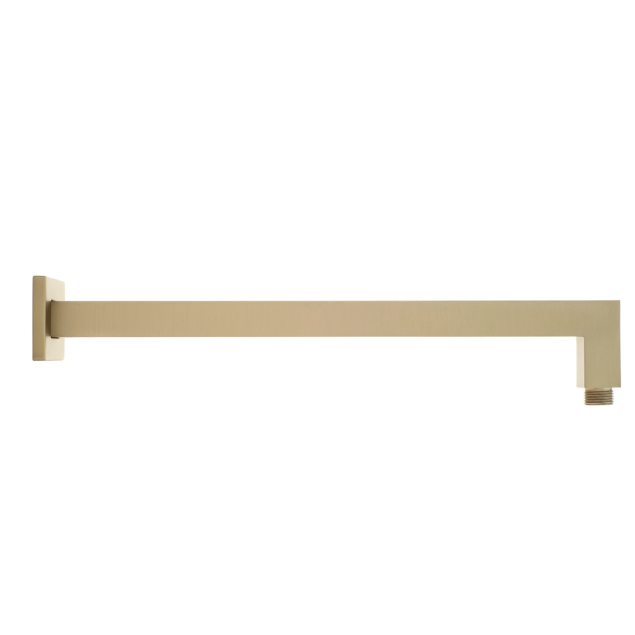 Square 400mm Shower Wall Arm, Brushed Brass (Gold) - Image 2