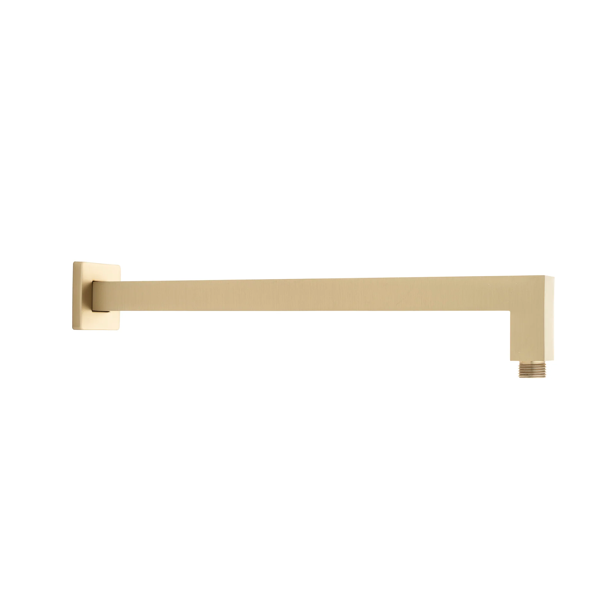 Square 400mm Shower Wall Arm, Brushed Brass (Gold) - Image 3