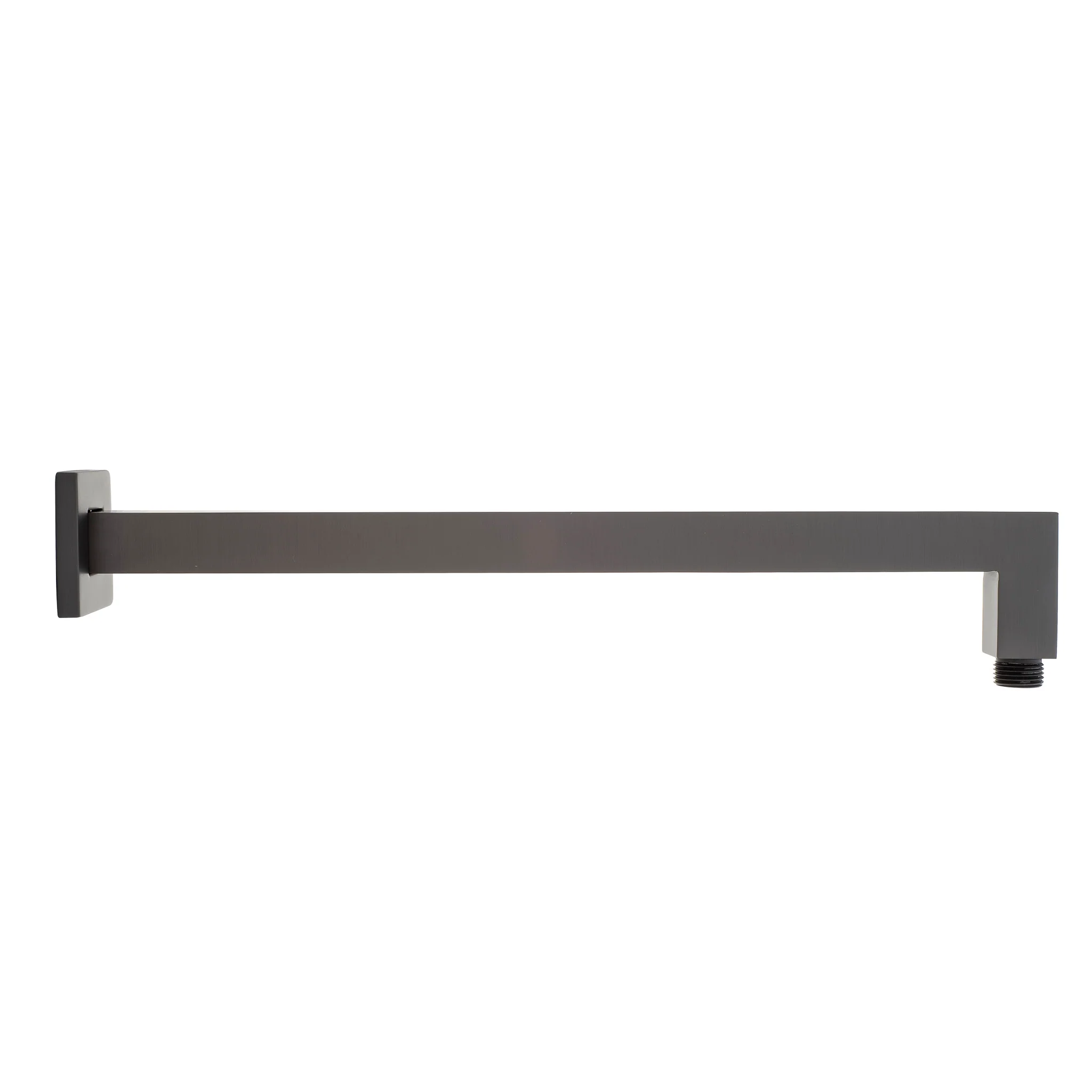 Square 400mm Shower Wall Arm, Brushed Gunmetal - Image 2