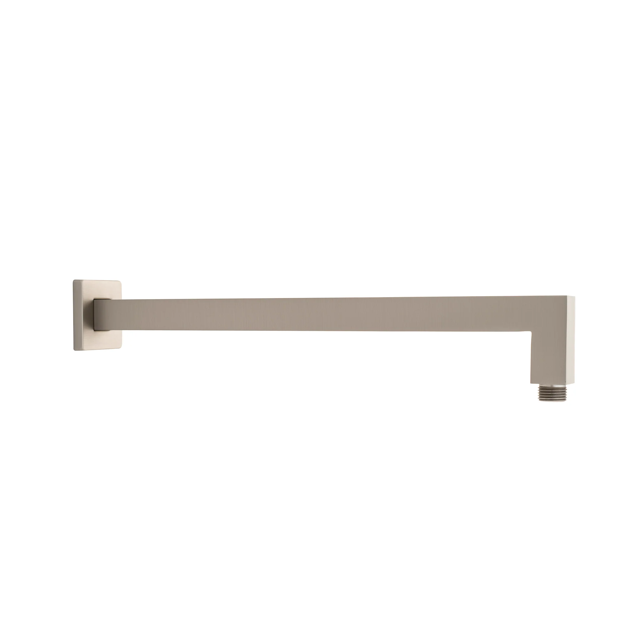 Square 400mm Shower Wall Arm, Brushed Nickel - Image 3