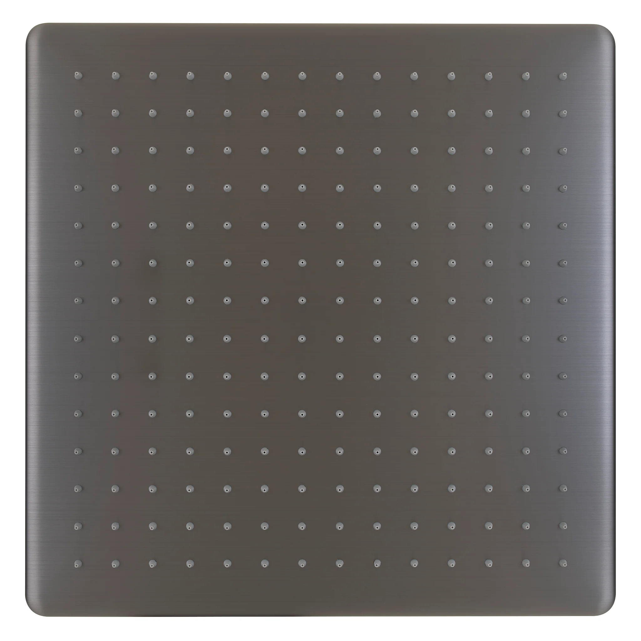 Square 400mm Stainless Steel Rain Shower Head, Brushed Gunmetal