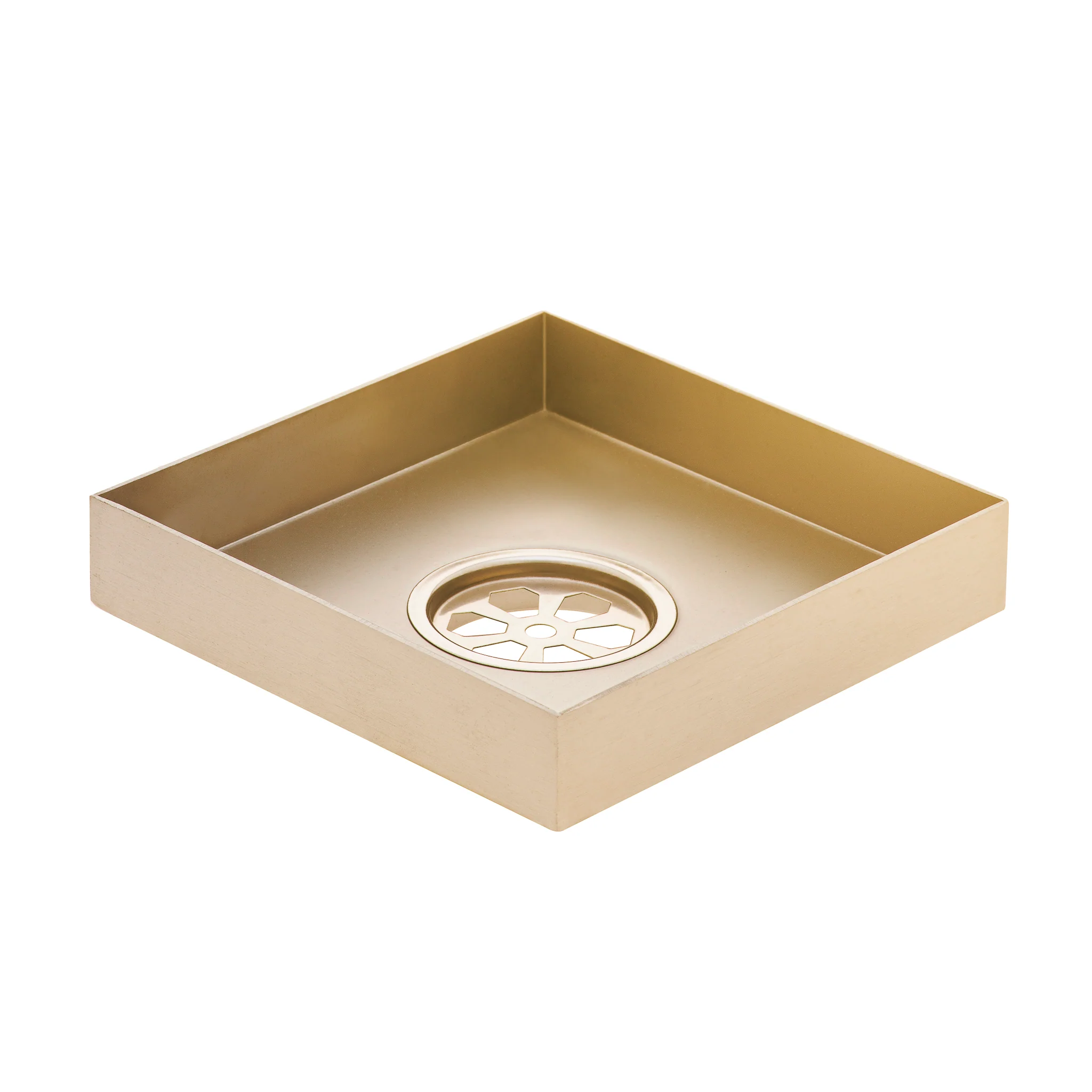 Stainless Steel Tile Insert Floor Waste | 50mm Outlet, Brushed Brass - Image 4