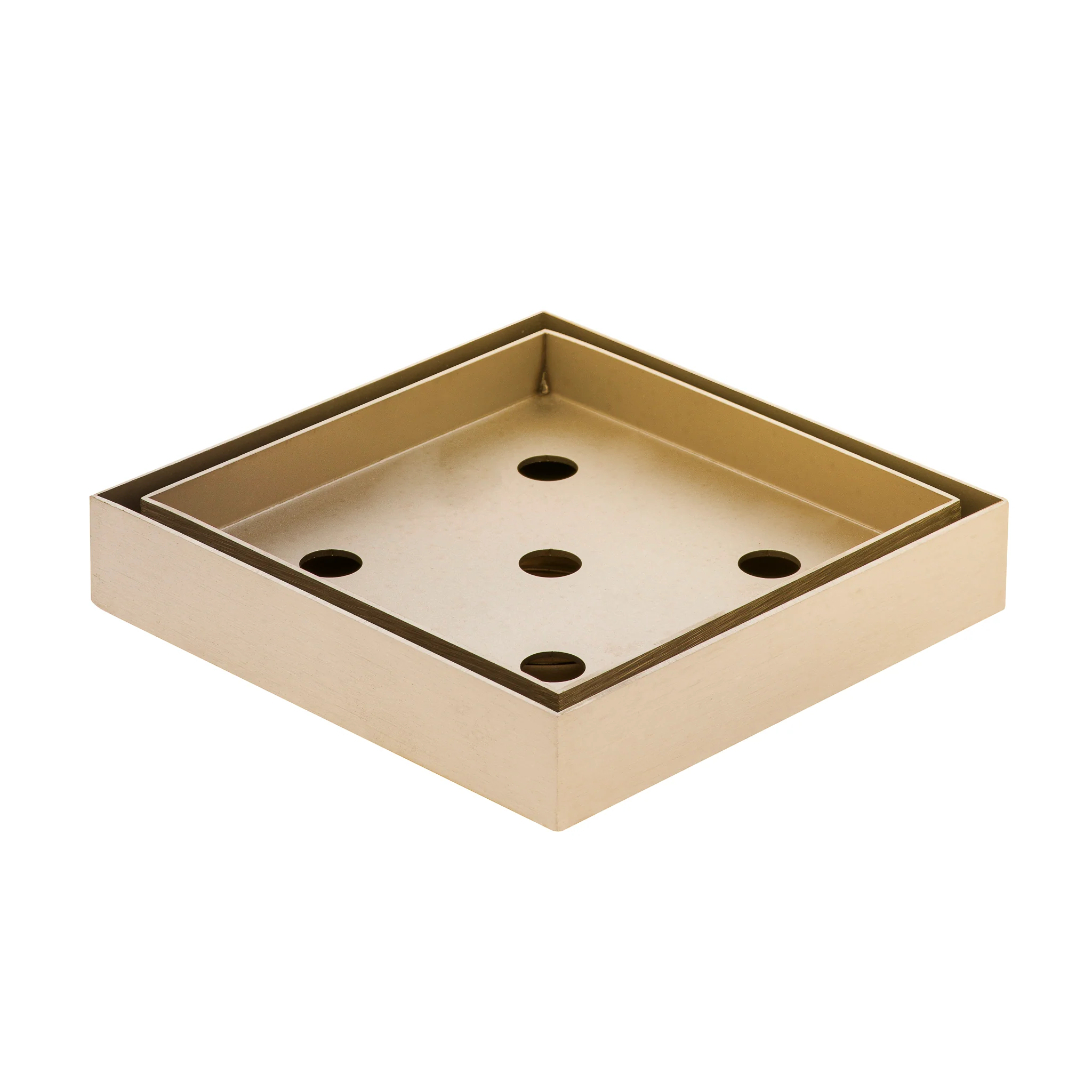 Stainless Steel Tile Insert Floor Waste | 50mm Outlet, Brushed Brass - Image 5