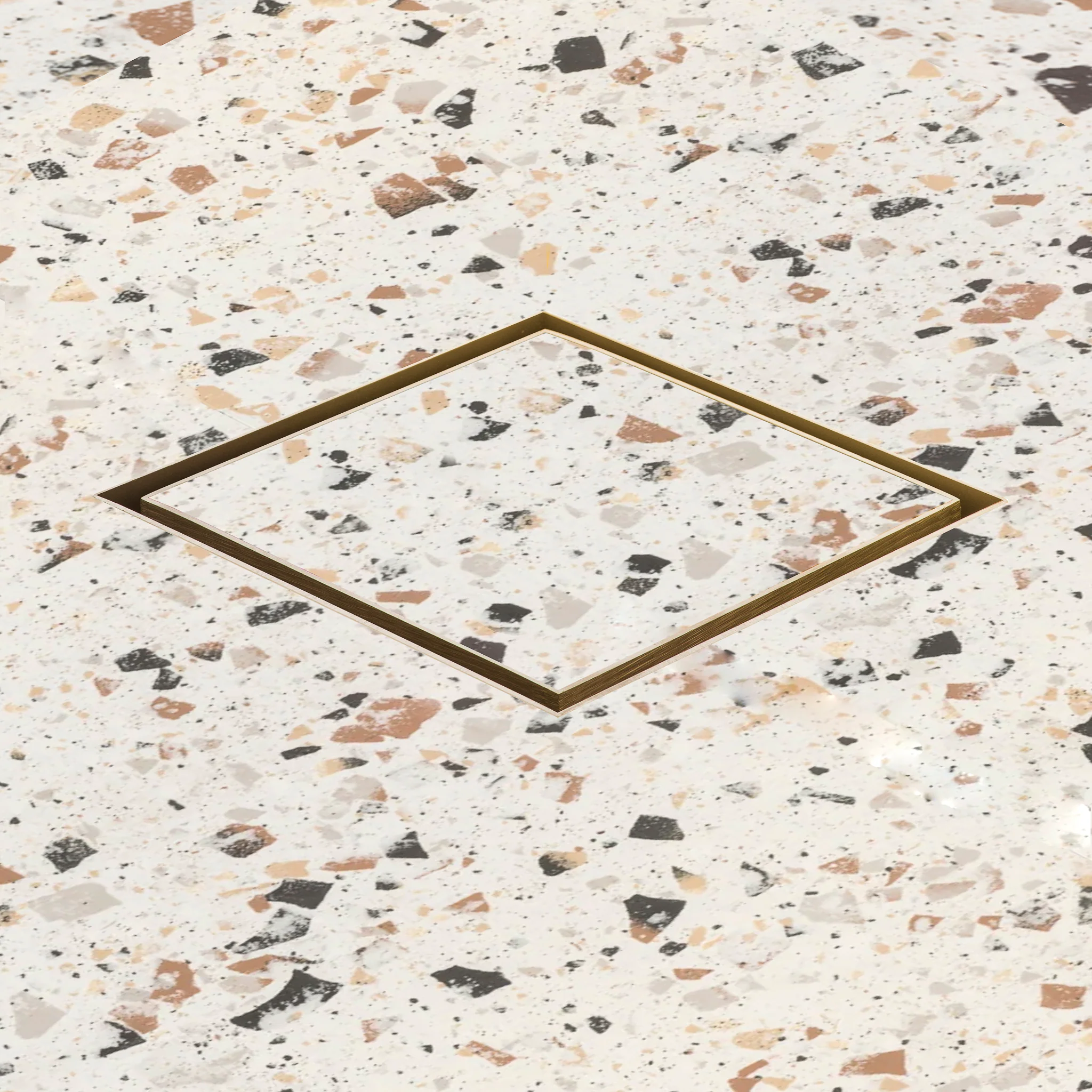 Stainless Steel Tile Insert Floor Waste | 50mm Outlet, Brushed Brass - Image 6