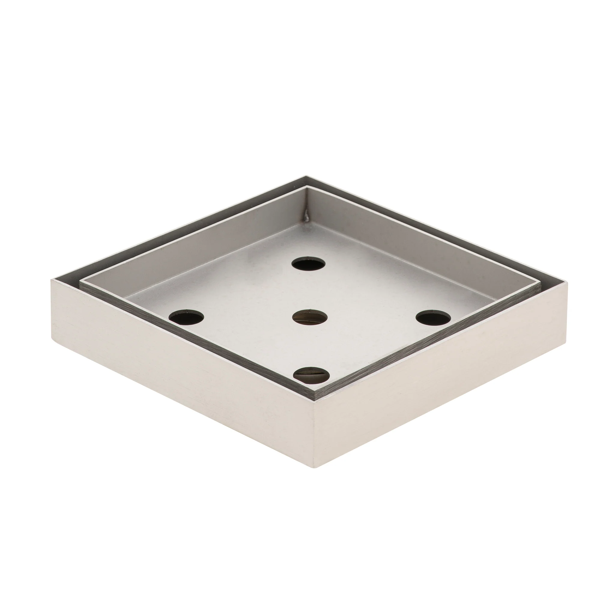 Stainless Steel Tile Insert Floor Waste | 50mm Outlet, Brushed SS Nickel - Image 5