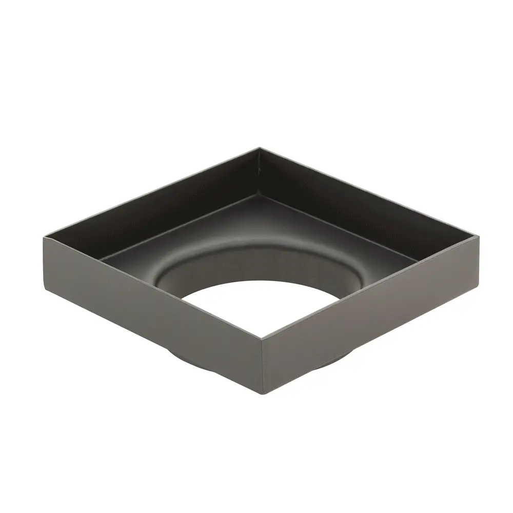 Stainless Steel Tile Insert Floor Waste | 75mm Outlet, Brushed Gunmetal - Image 2