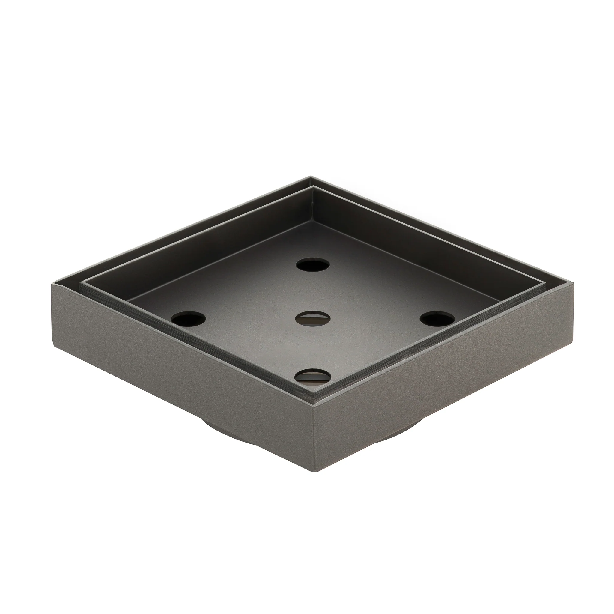 Stainless Steel Tile Insert Floor Waste | 75mm Outlet, Brushed Gunmetal - Image 5