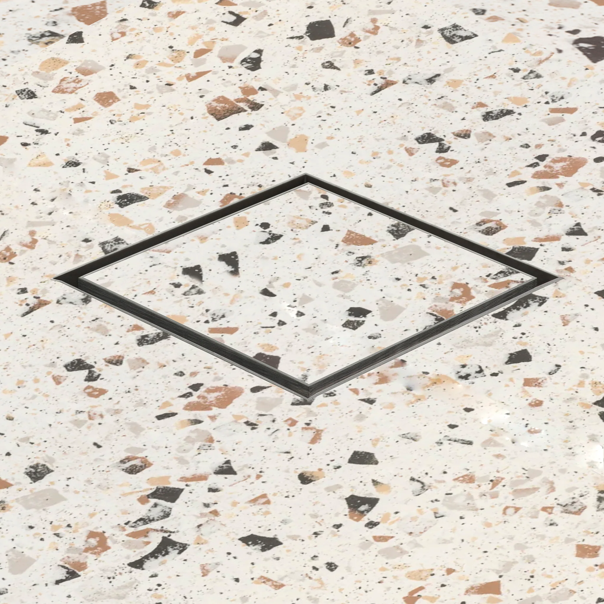 Stainless Steel Tile Insert Floor Waste | 75mm Outlet, Brushed Gunmetal - Image 6