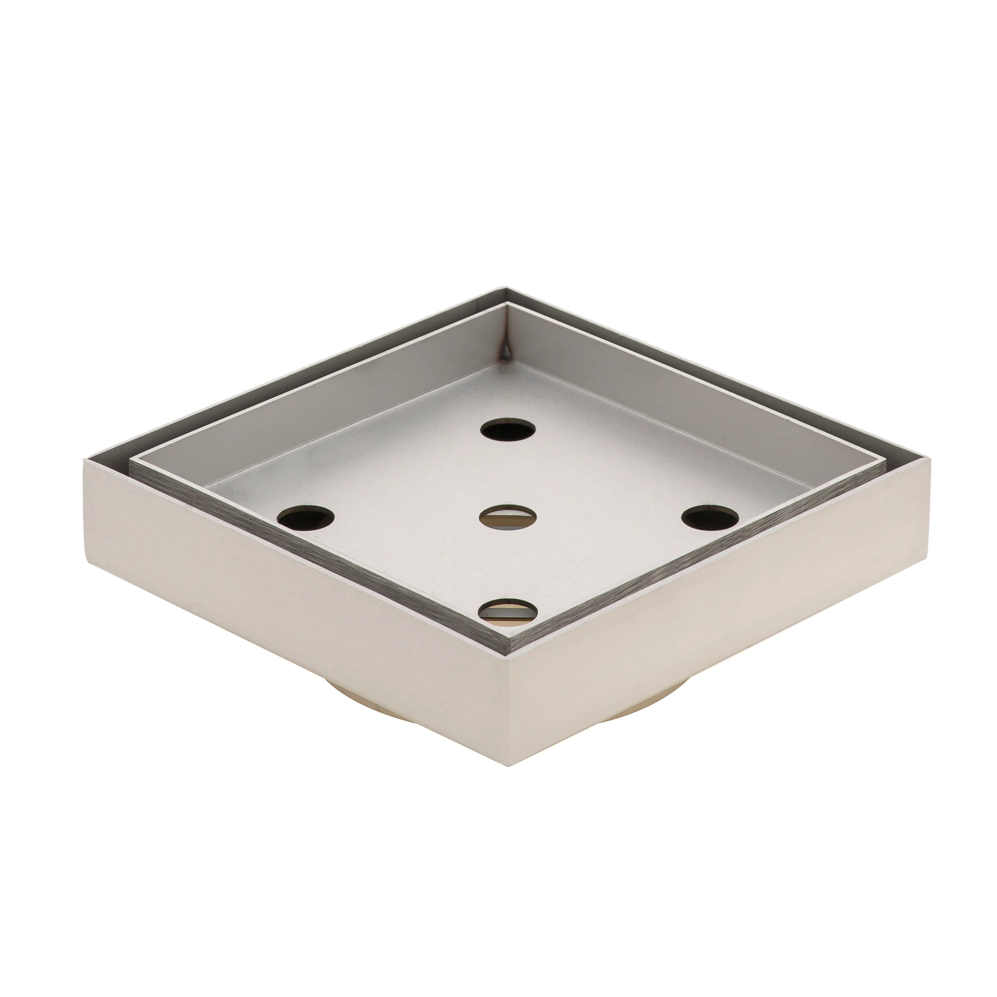 Stainless Steel Tile Insert Floor Waste | 75mm Outlet, Brushed SS Nickel - Image 5