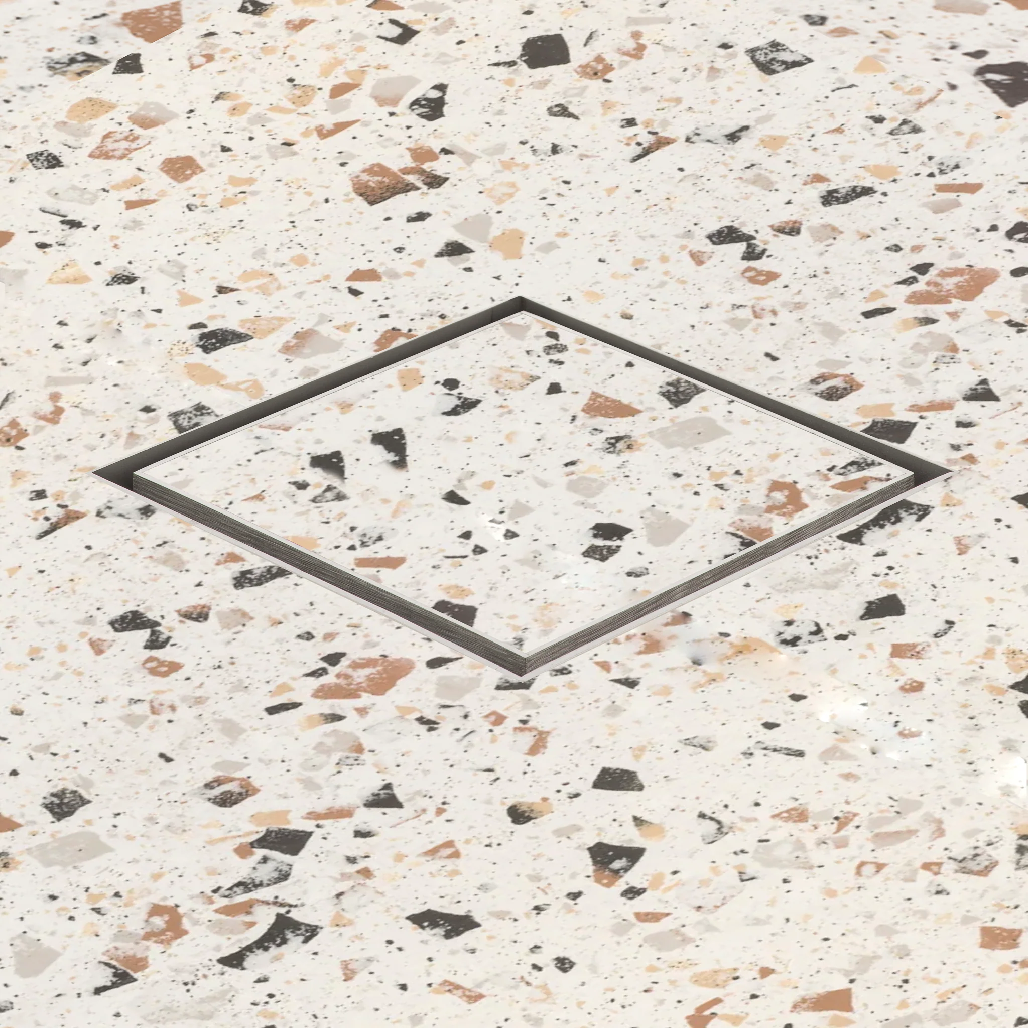 Stainless Steel Tile Insert Floor Waste | 75mm Outlet, Brushed SS Nickel - Image 6
