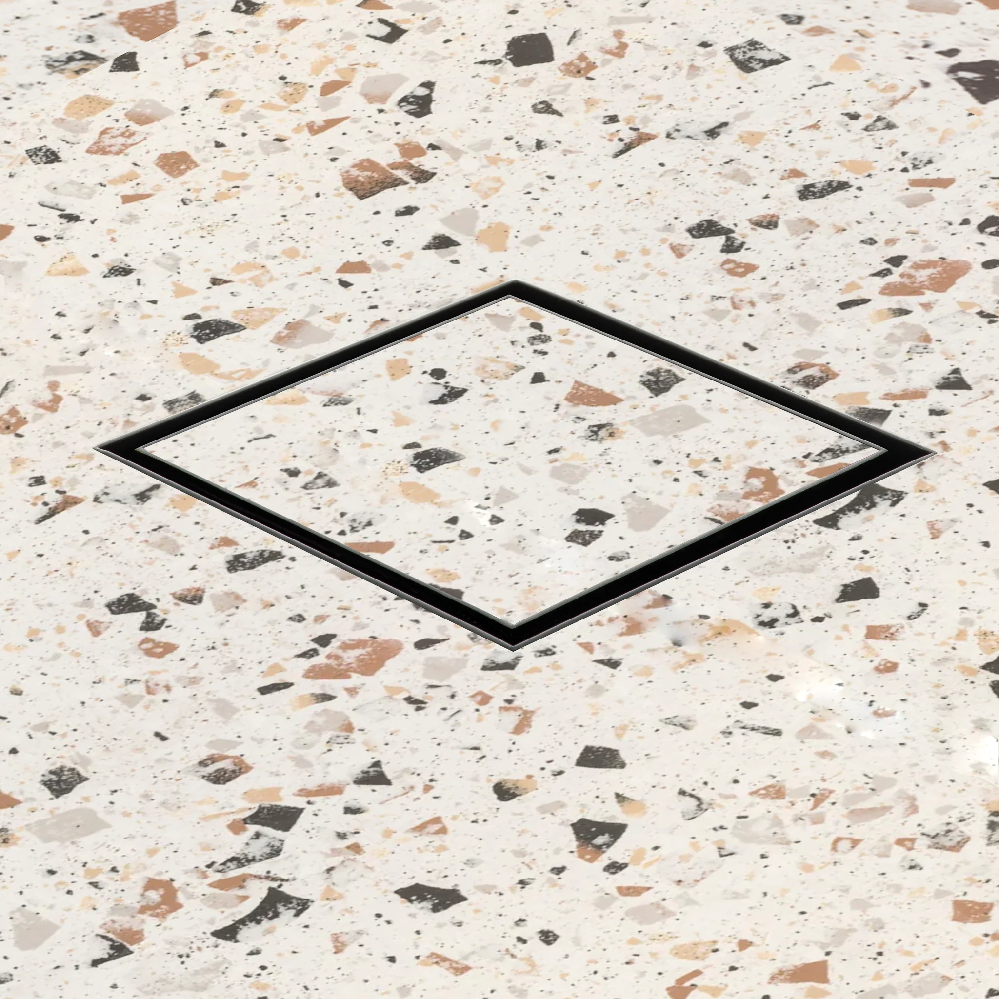 Stainless Steel Tile Insert Floor Waste | 75mm Outlet, Matte Black - Image 6