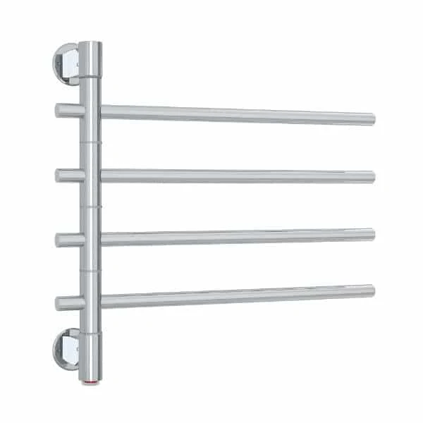 Thermogroup 4 Bar Thermorail Round Swivel Heated Towel Rail 600mm | Polished Stainless |