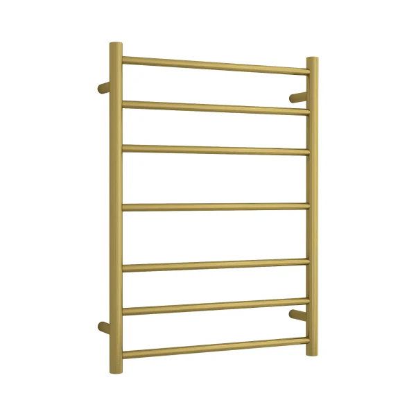 Thermogroup 7 Bar Thermorail Round Heated Towel Ladder 600mm | Brushed Gold |
