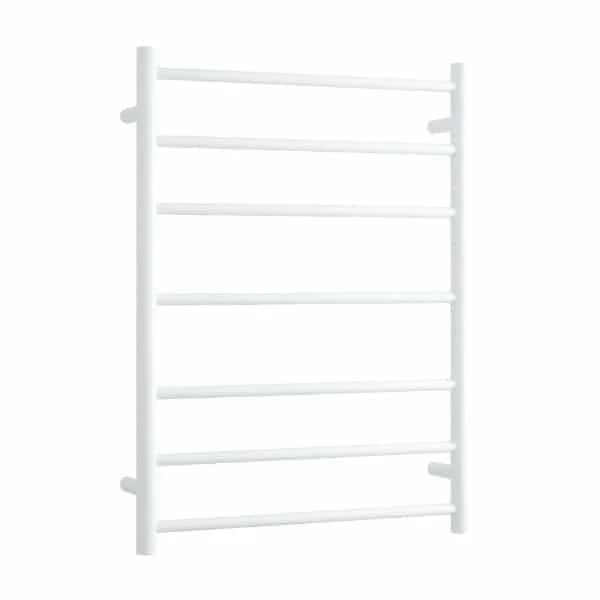 Thermogroup 7 Bar Thermorail Round Heated Towel Ladder 600mm | Satin White |
