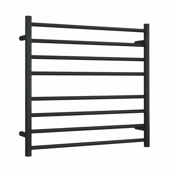 Thermogroup 8 Bar Thermorail Round Heated Towel Ladder 750mm | Matte Black |
