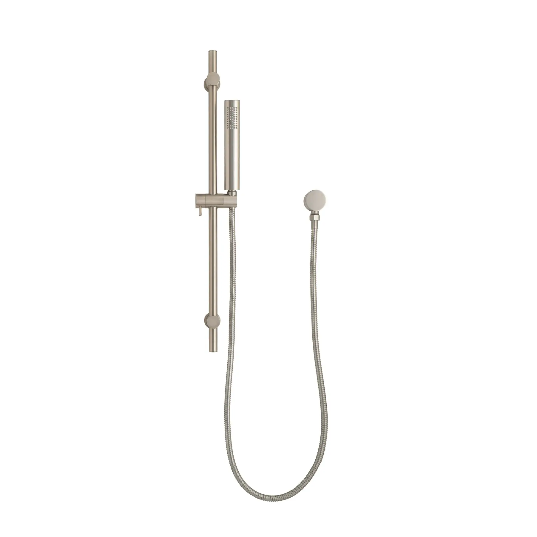 Tube Round Hand Shower on Rail, Brushed Nickel - Image 2