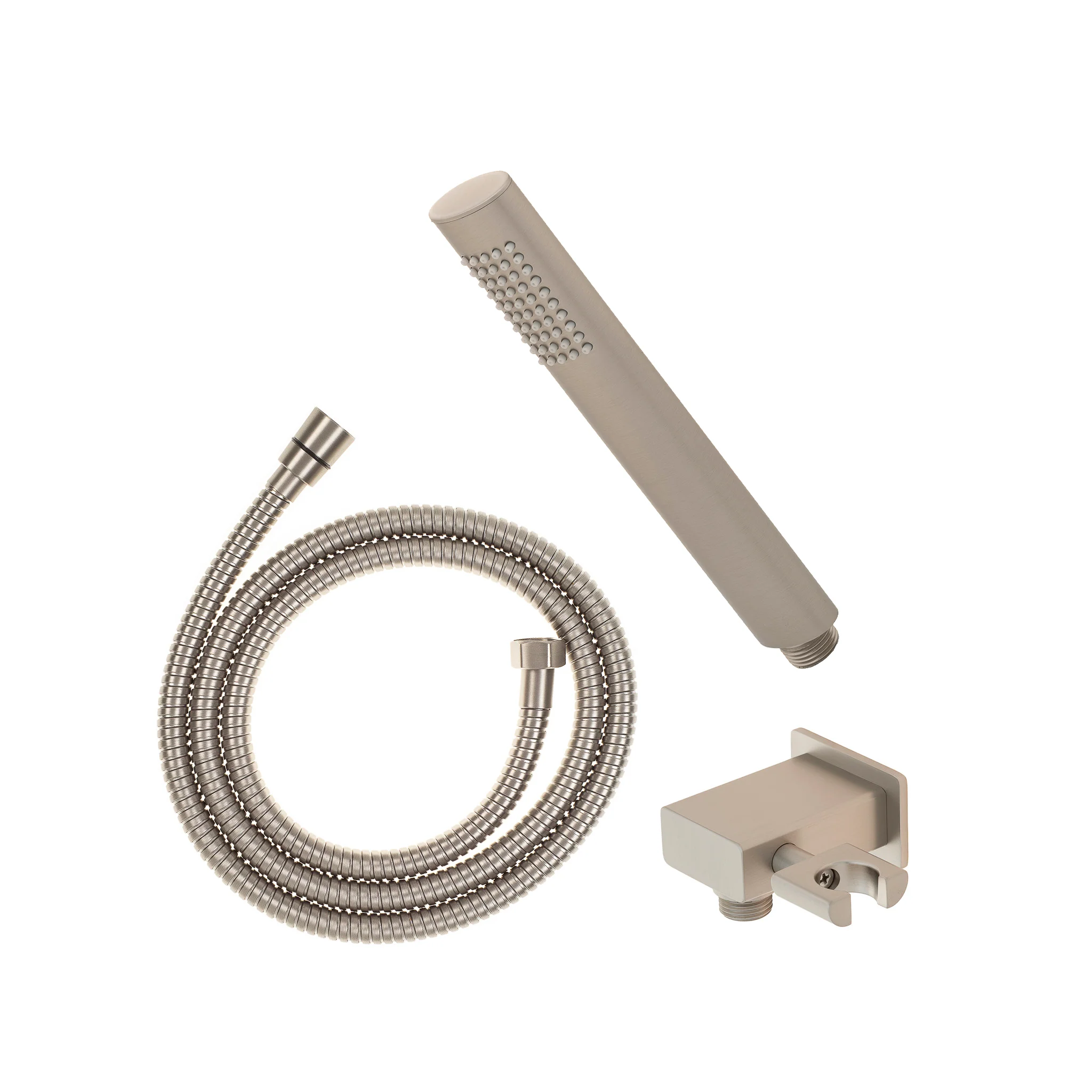 Tube Round Hand Shower with Holder, Brushed Nickel - Image 4
