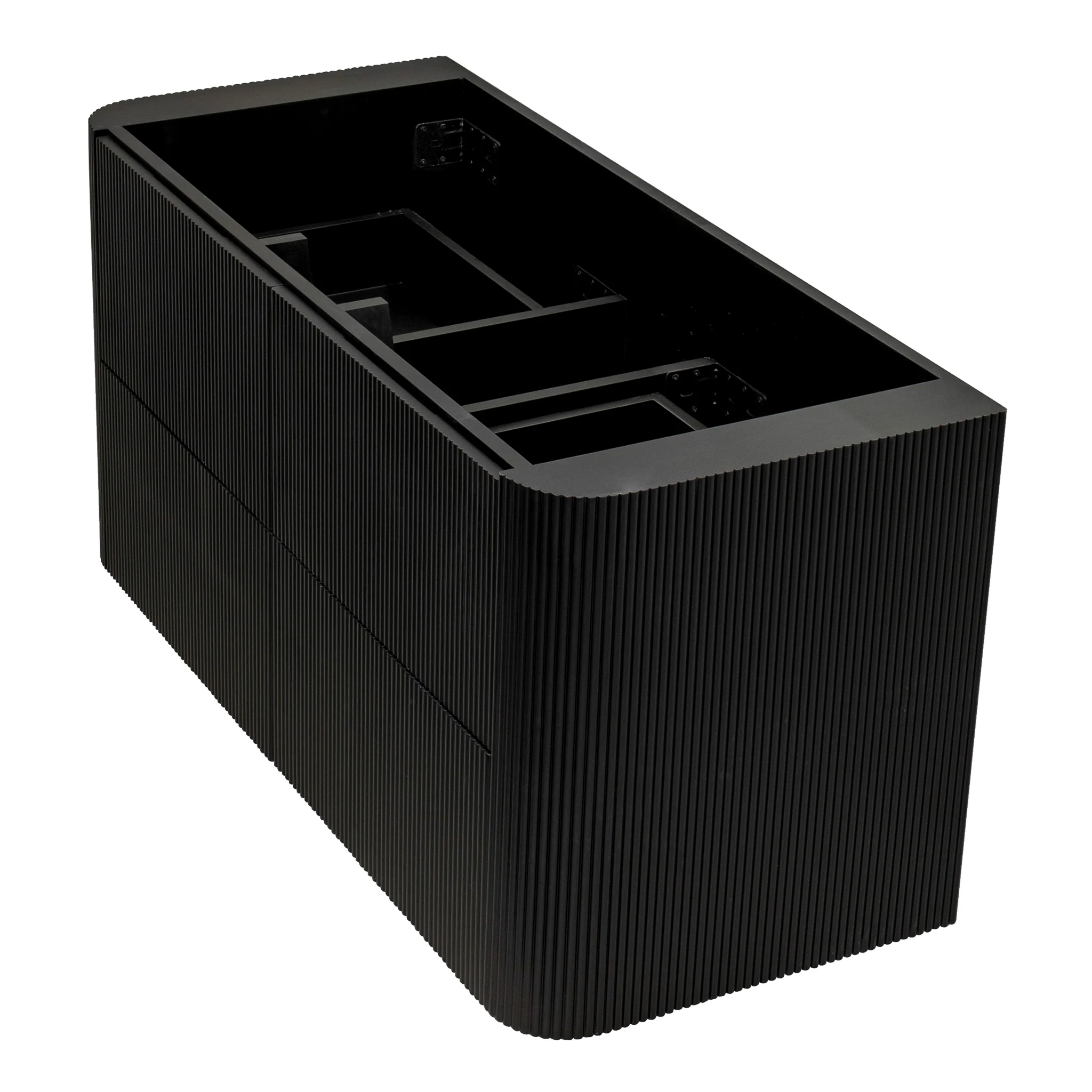 *Clearance* Tura Groove 1200mm Curved Wall Hung Vanity Cabinet, Matte Black - Image 15