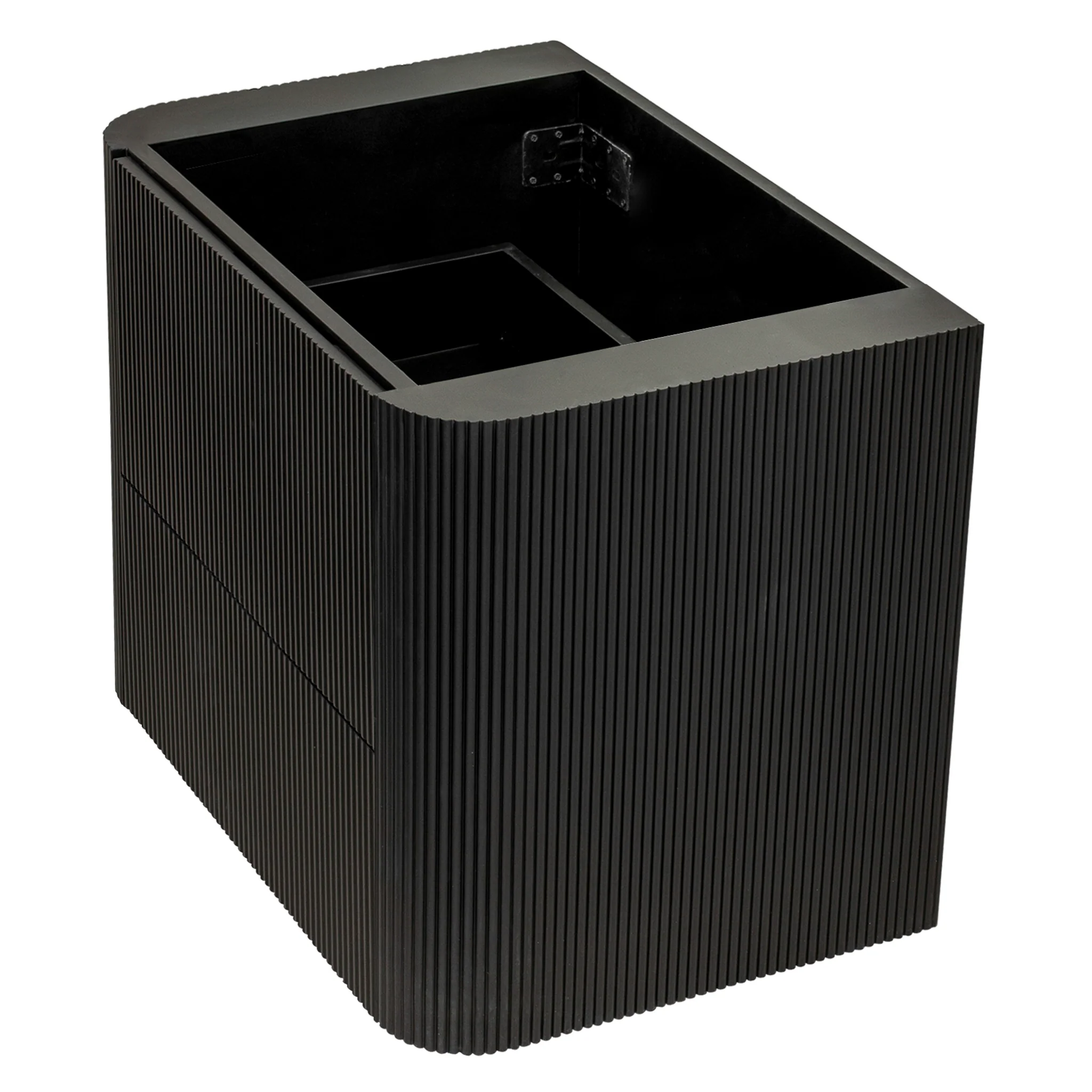 *Clearance* Tura Groove 750mm Curved Wall Hung Vanity Cabinet, Matte Black - Image 16