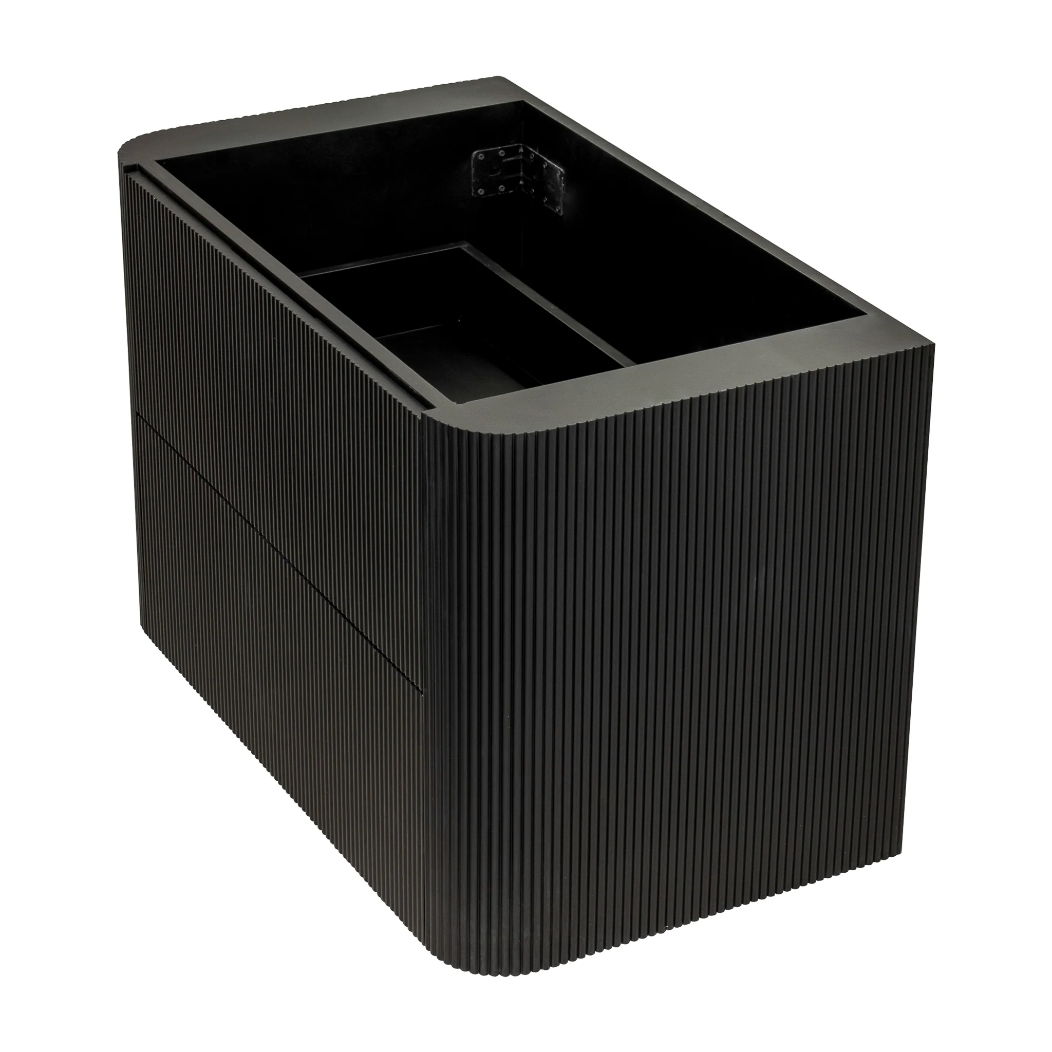 *Clearance* Tura Groove 900mm Curved Wall Hung Vanity Cabinet, Matte Black - Image 11