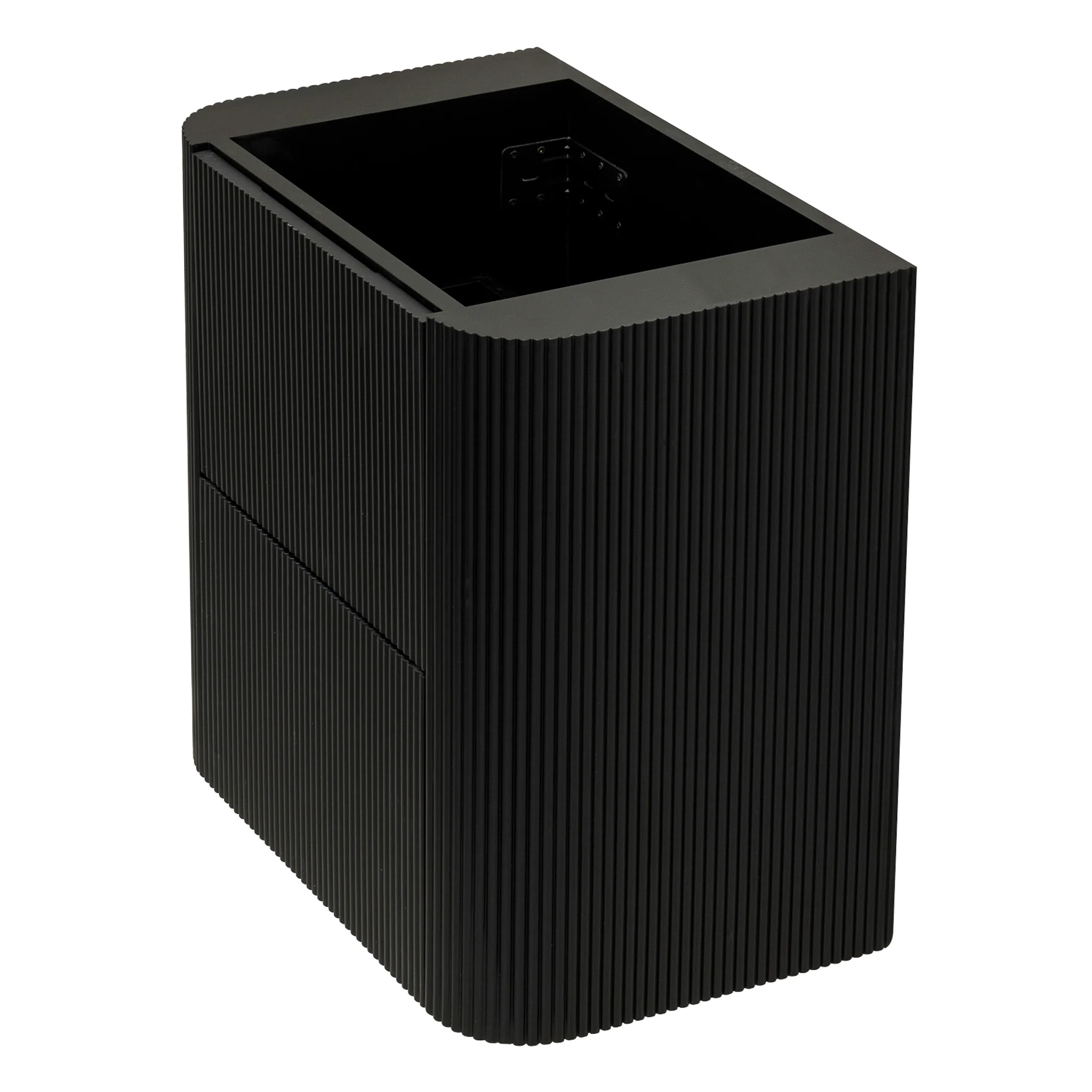 *Clearance* Tura Groove Ensuite 600mm Curved Wall Hung Vanity Cabinet, Matte Black - Image 13