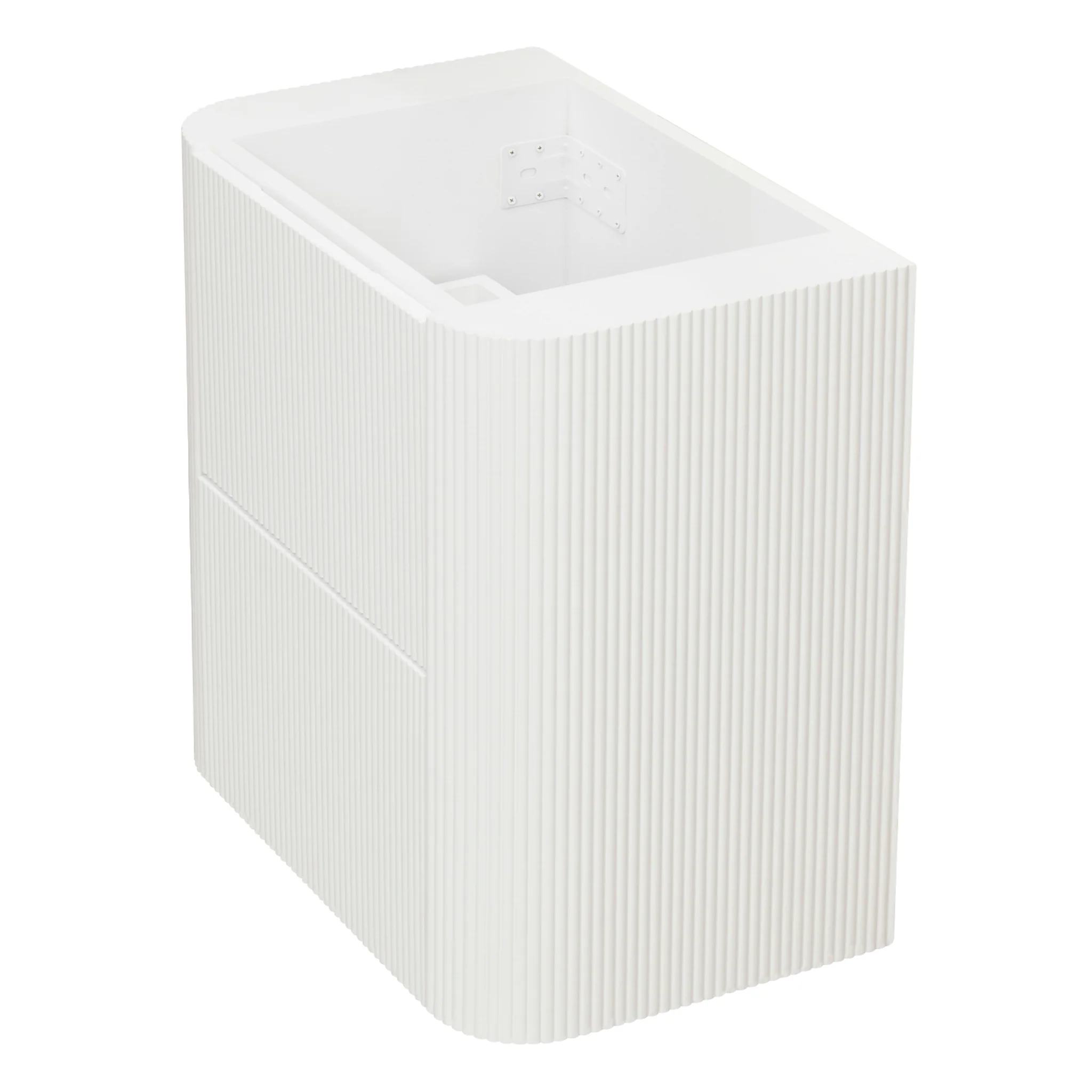 *Clearance* Tura Groove Ensuite 600mm Curved Wall Hung Vanity Cabinet, Matte White - Image 13