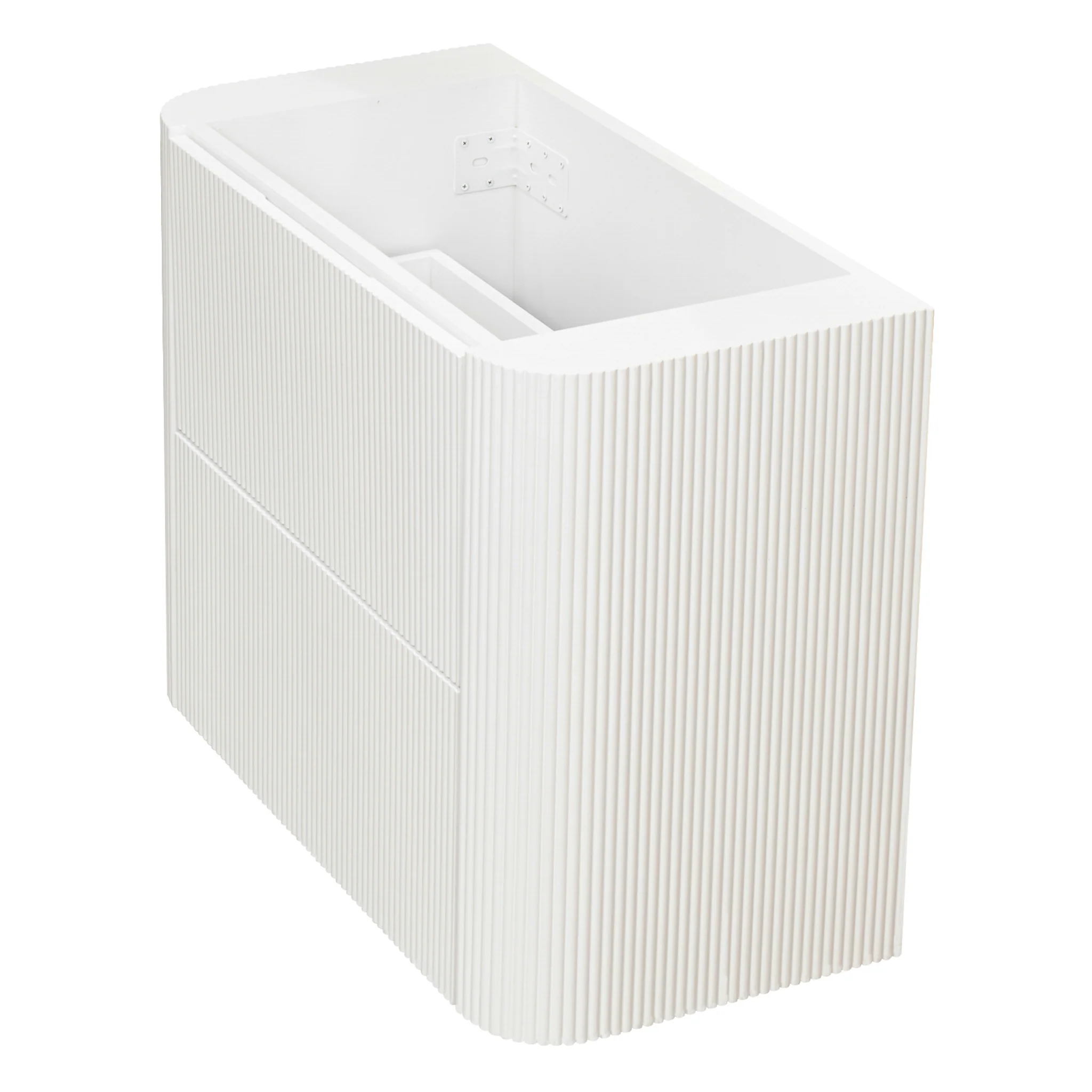 *Clearance* Tura Groove Ensuite 750mm Curved Wall Hung Vanity Cabinet, Matte White - Image 13