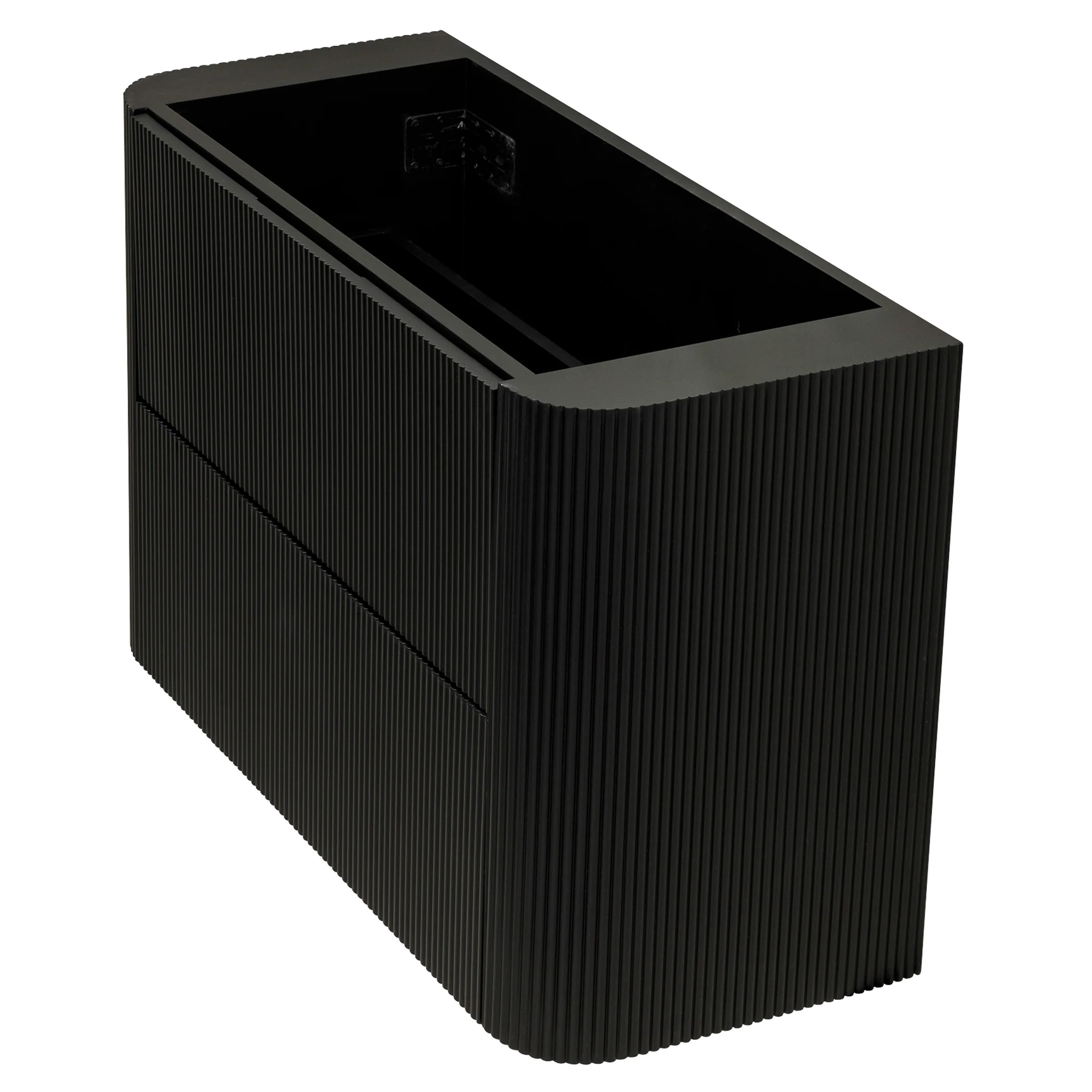 *Clearance* Tura Groove Ensuite 900mm Curved Wall Hung Vanity Cabinet, Matte Black - Image 13