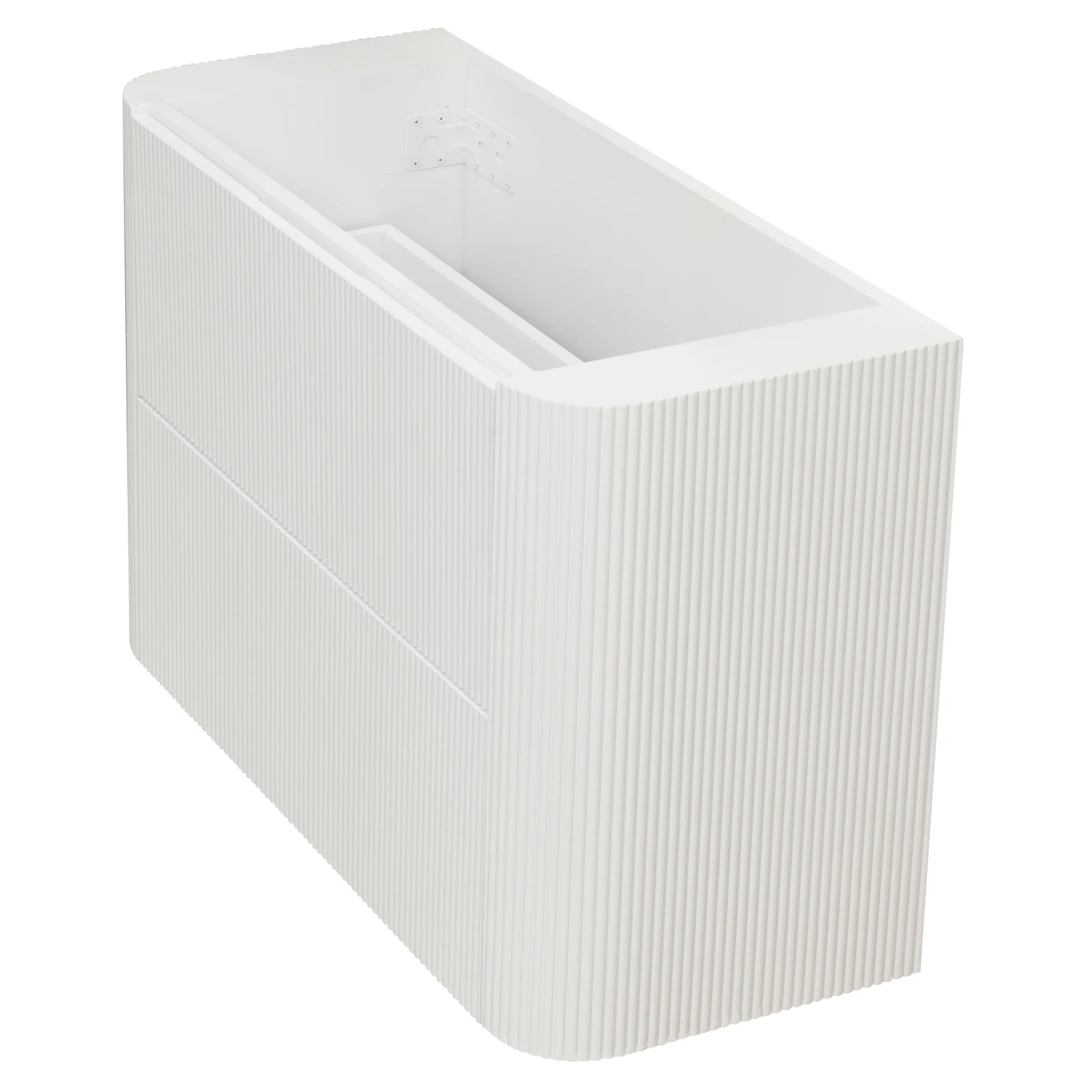 *Clearance* Tura Groove Ensuite 900mm Curved Wall Hung Vanity Cabinet, Matte White - Image 13