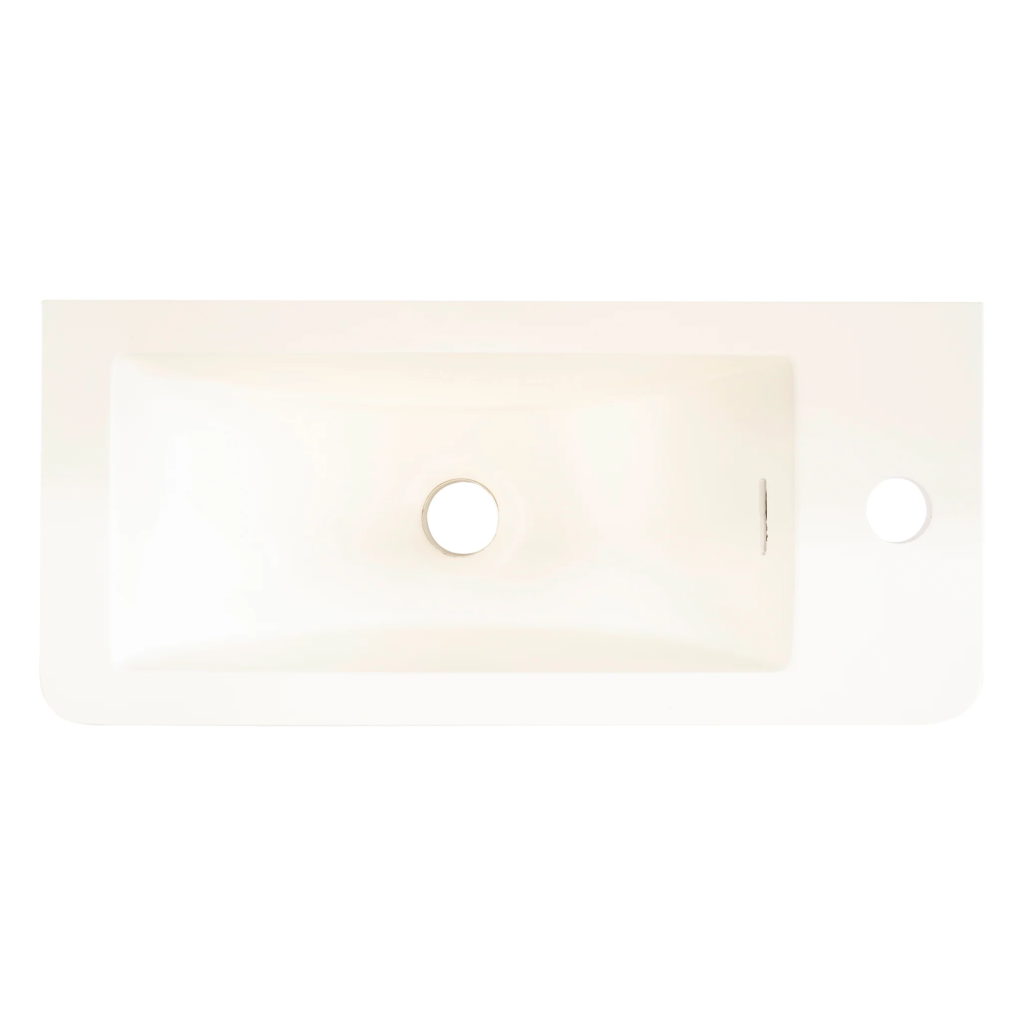 Tura Petite 500 x 225mm Curved Polymarble Vanity Top with Integrated Sink and Overflow, Matte White - Image 2