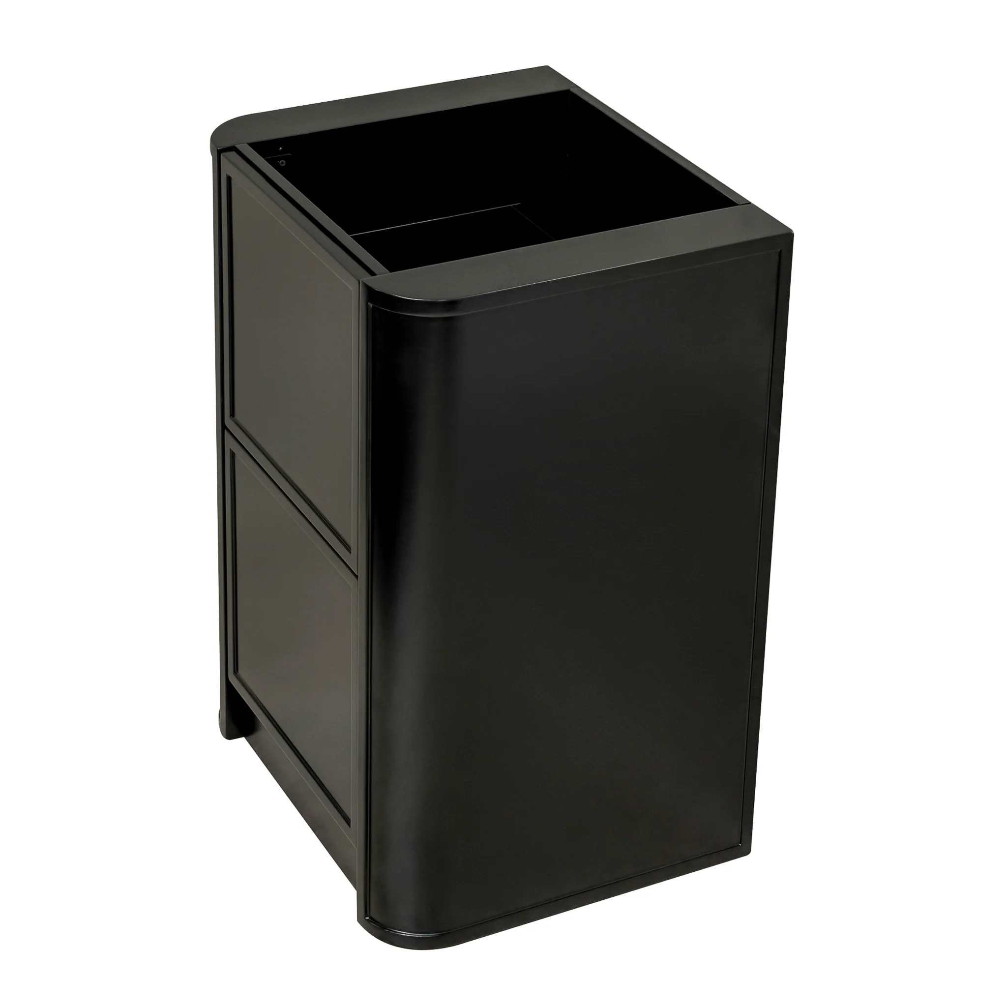 Tura Shaker 600mm Curved Floorstanding Vanity Cabinet, Matte Black - Image 16