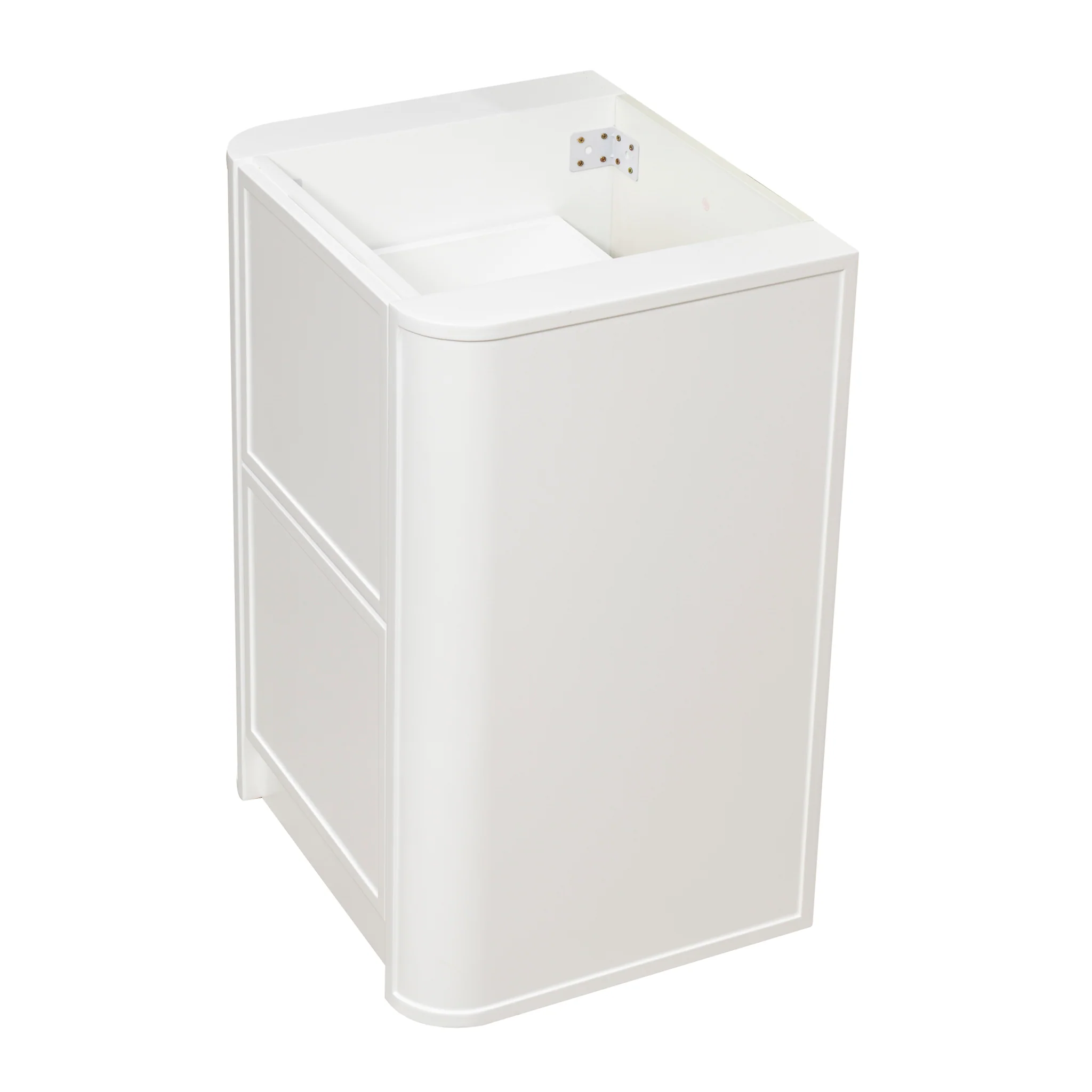 Tura Shaker 600mm Curved Floorstanding Vanity Cabinet, Matte White - Image 15