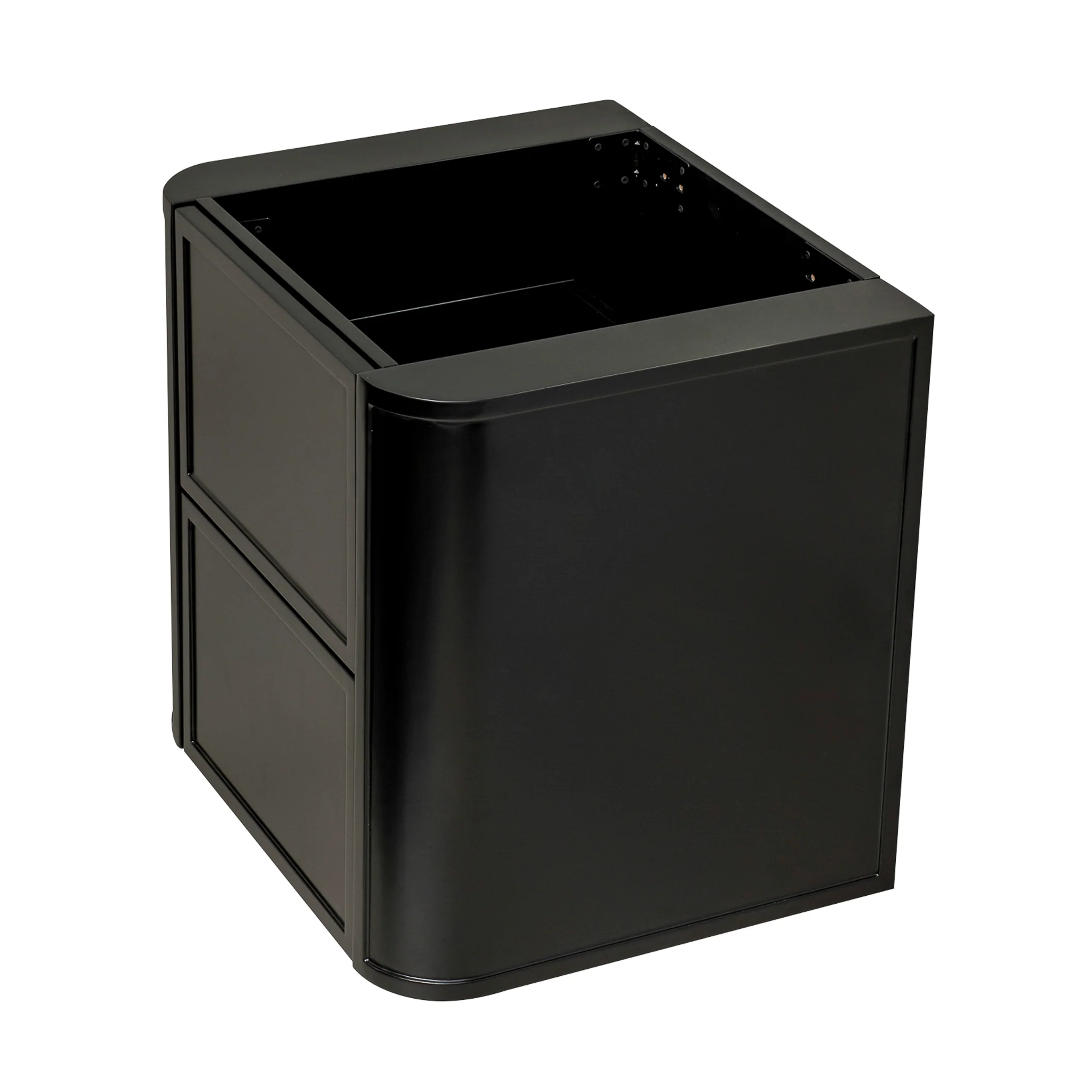 Tura Shaker 600mm Curved Wall Hung Vanity Cabinet, Matte Black - Image 15