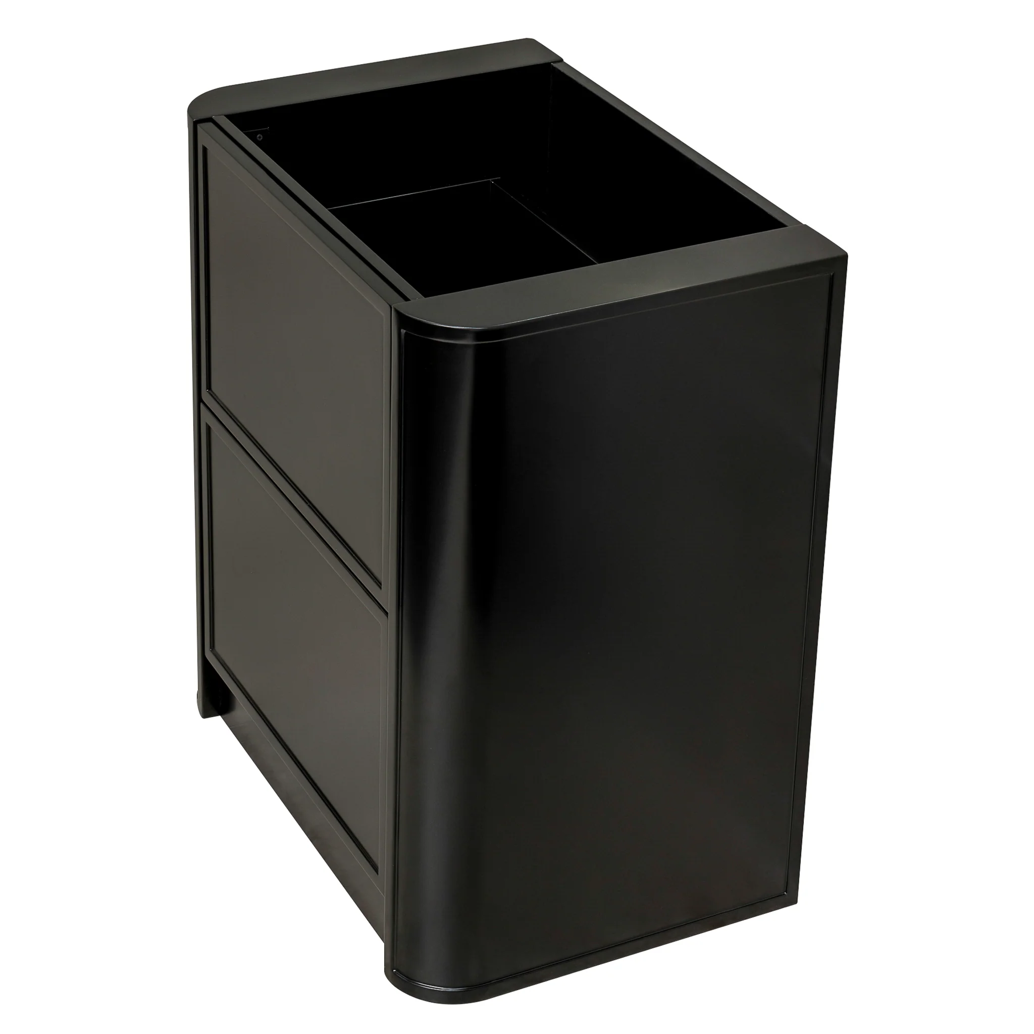 Tura Shaker 750mm Curved Floorstanding Vanity Cabinet, Matte Black - Image 14