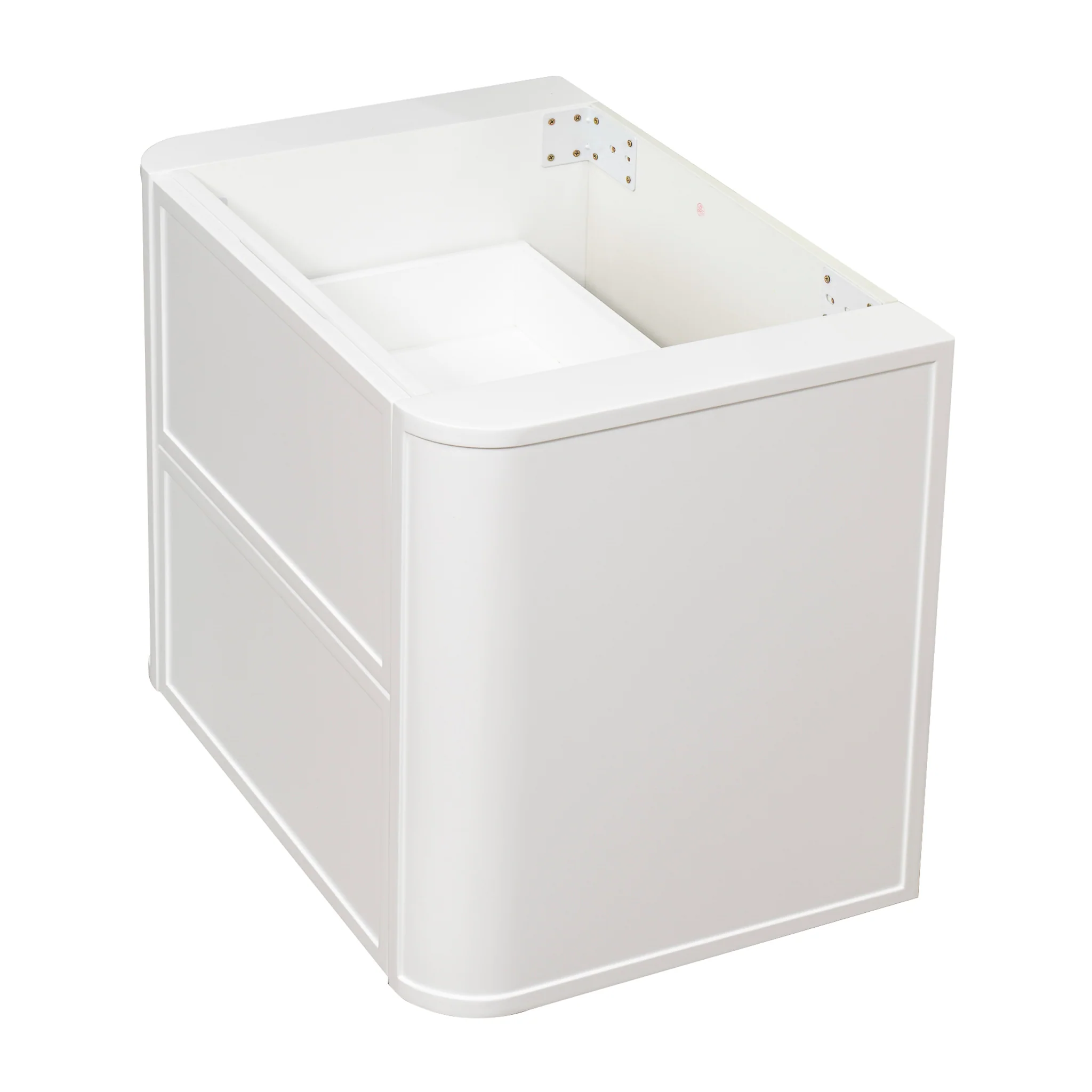 Tura Shaker 750mm Curved Wall Hung Vanity Cabinet, Matte White - Image 14