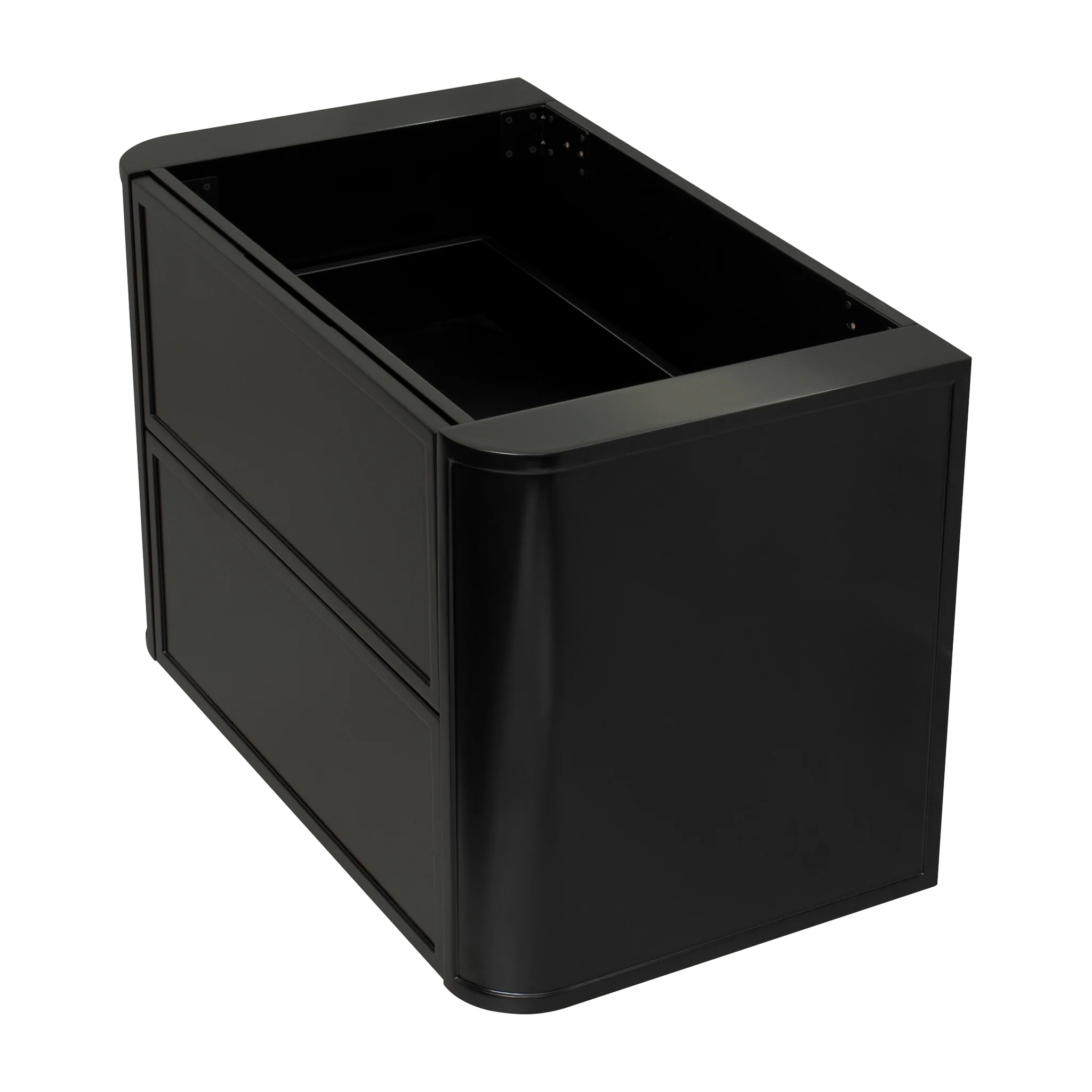 Tura Shaker 900mm Curved Wall Hung Vanity Cabinet, Matte Black - Image 8