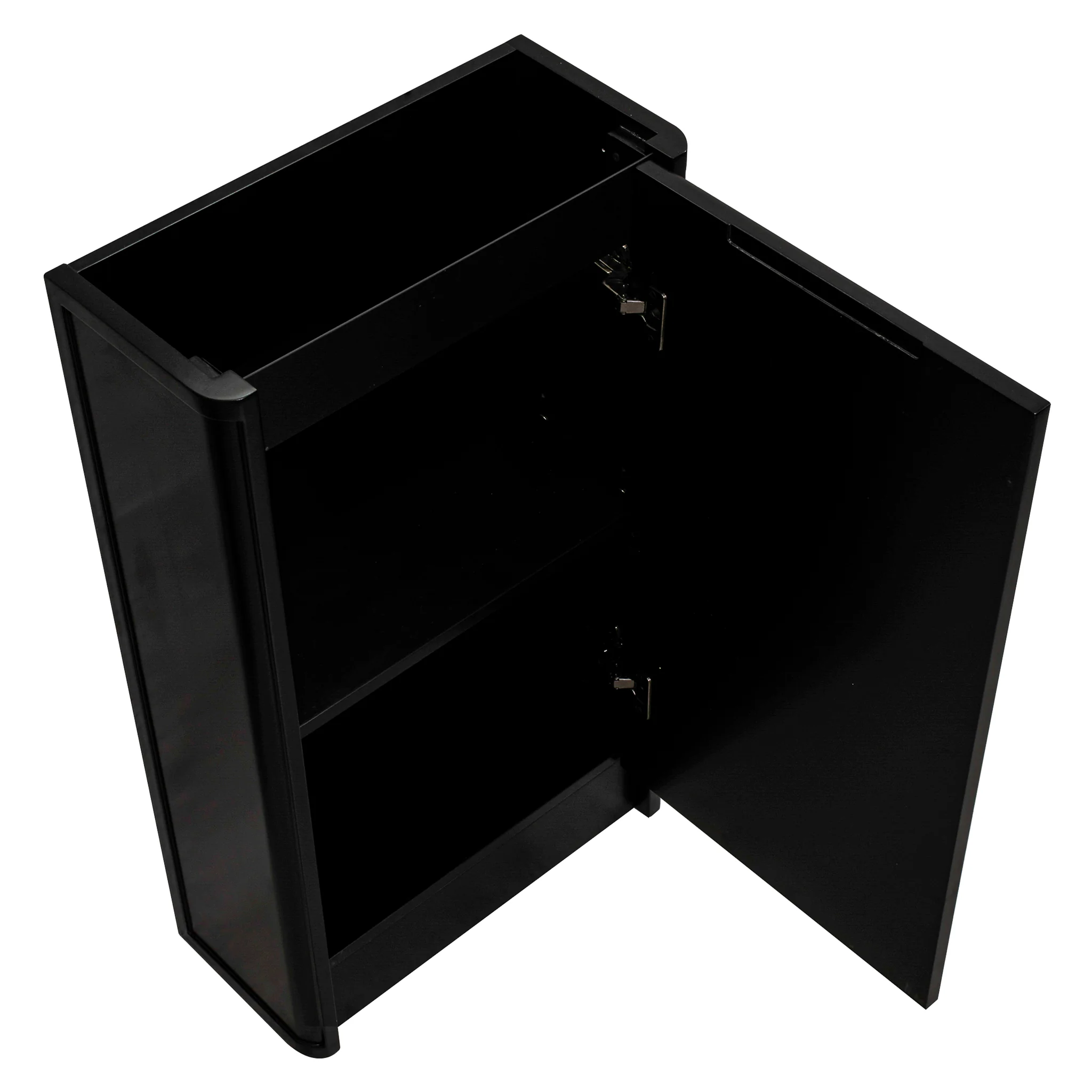 Tura Shaker Petite 500mm Curved Floorstanding Slim Vanity Cabinet, Matte Black - Image 8