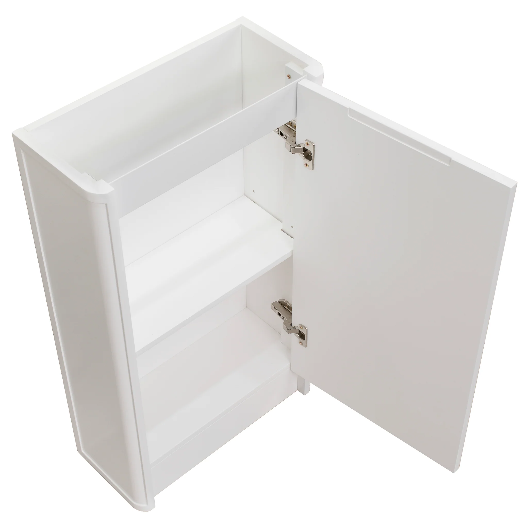 Tura Shaker Petite 500mm Curved Floorstanding Slim Vanity Cabinet, Matte White - Image 8