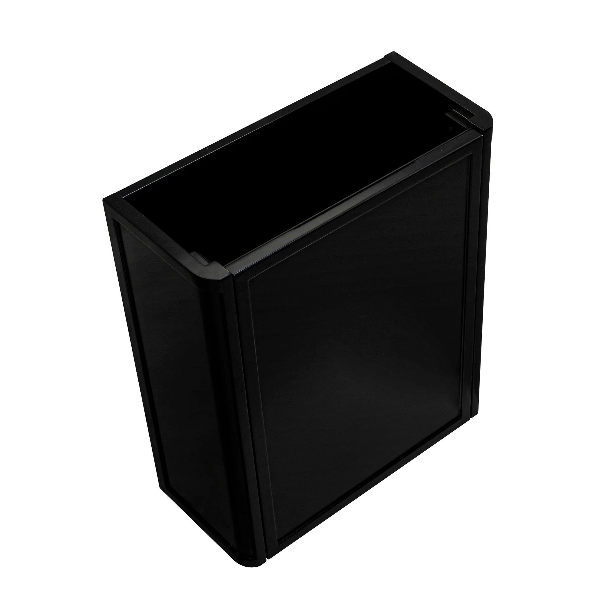 Tura Shaker Petite 500mm Curved Wall Hung Slim Vanity Cabinet, Matte Black - Image 7