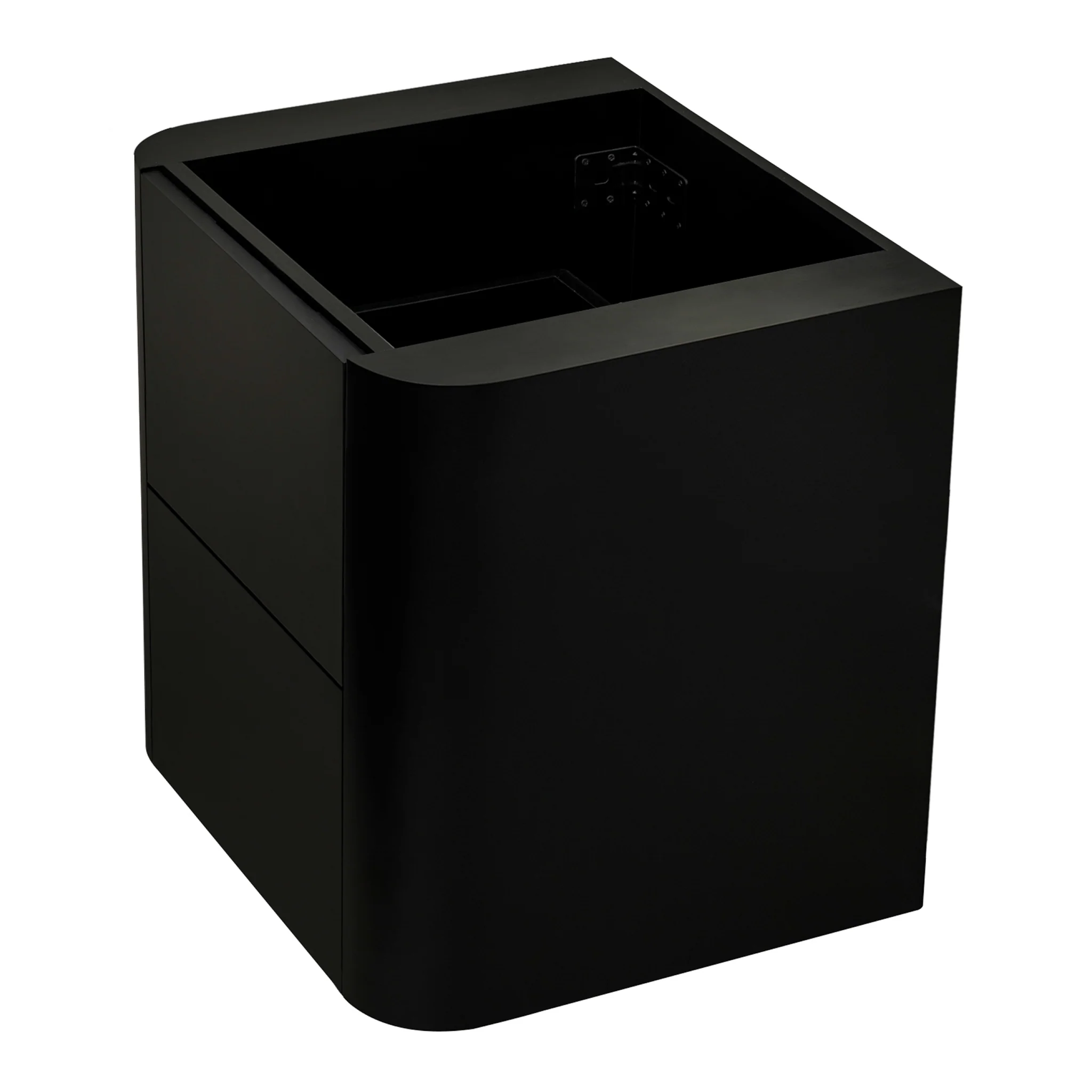 *Clearance* Tura Smooth 600mm Curved Wall Hung Vanity Cabinet, Matte Black - Image 15