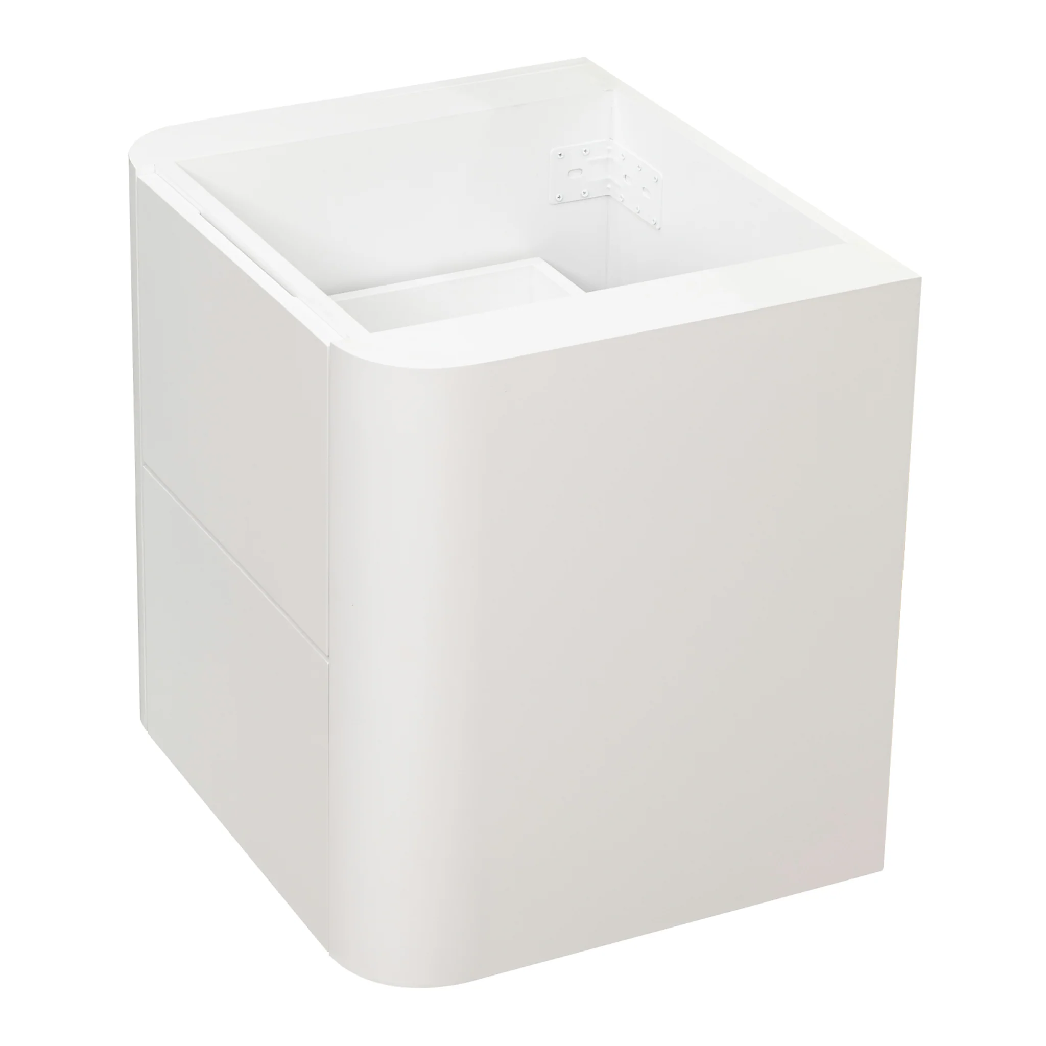 *Clearance* Tura Smooth 600mm Curved Wall Hung Vanity Cabinet, Matte White - Image 17