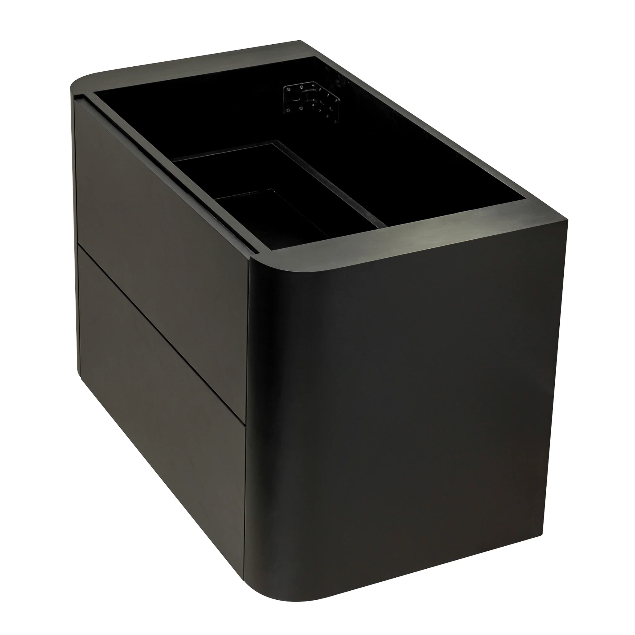 *Clearance* Tura Smooth 900mm Curved Wall Hung Vanity Cabinet, Matte Black - Image 15