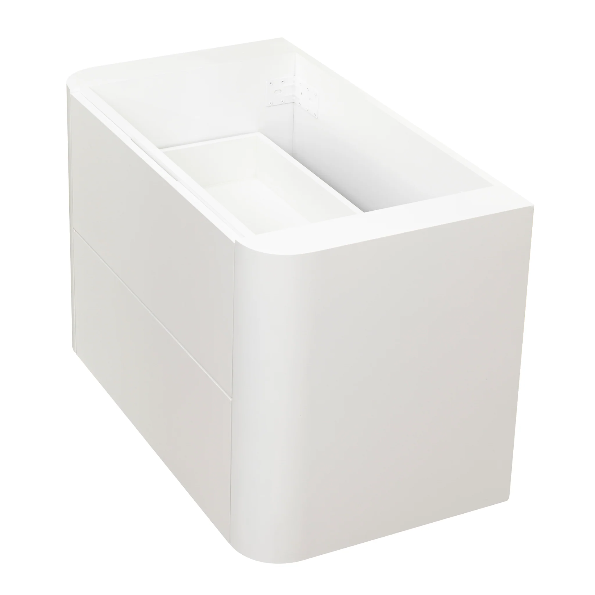 *Clearance* Tura Smooth 900mm Curved Wall Hung Vanity Cabinet, Matte White - Image 15