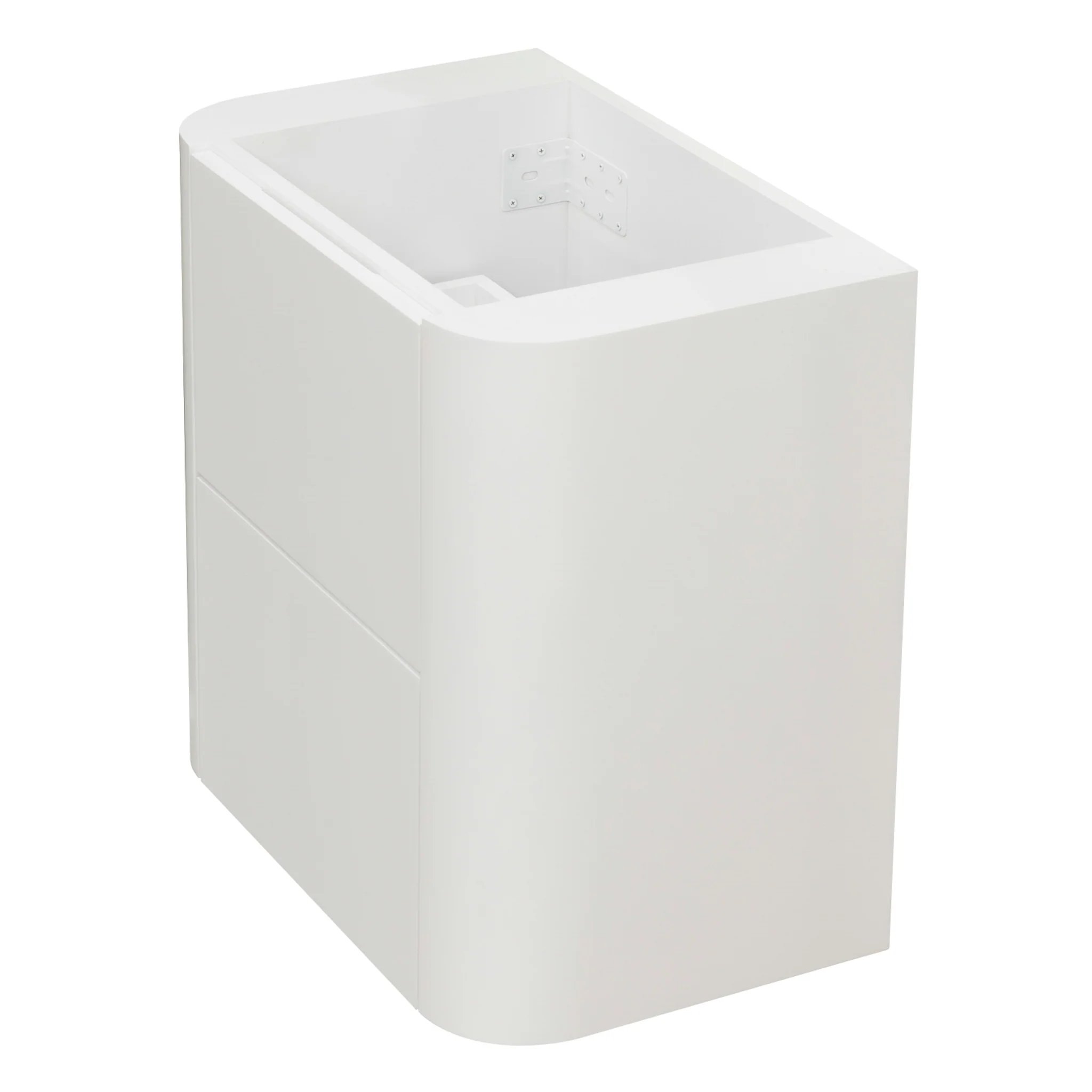*Clearance* Tura Smooth Ensuite 600mm Curved Wall Hung Vanity Cabinet, Matte White - Image 14