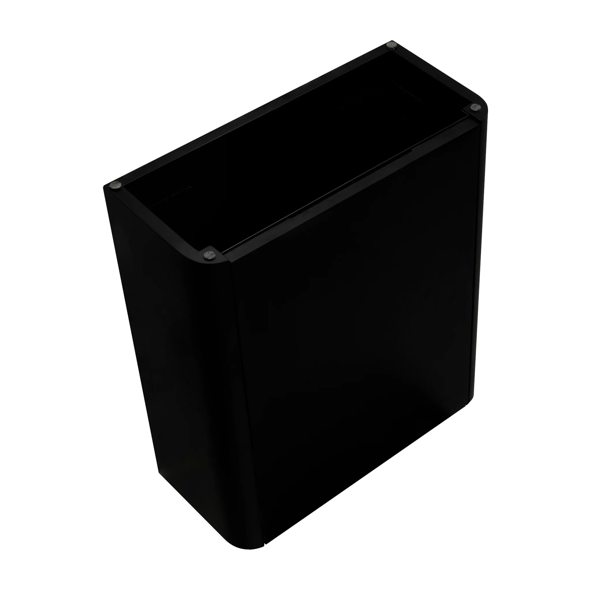 *Clearance* Tura Smooth Petite 500mm Curved Wall Hung Slim Vanity Cabinet, Matte Black - Image 7